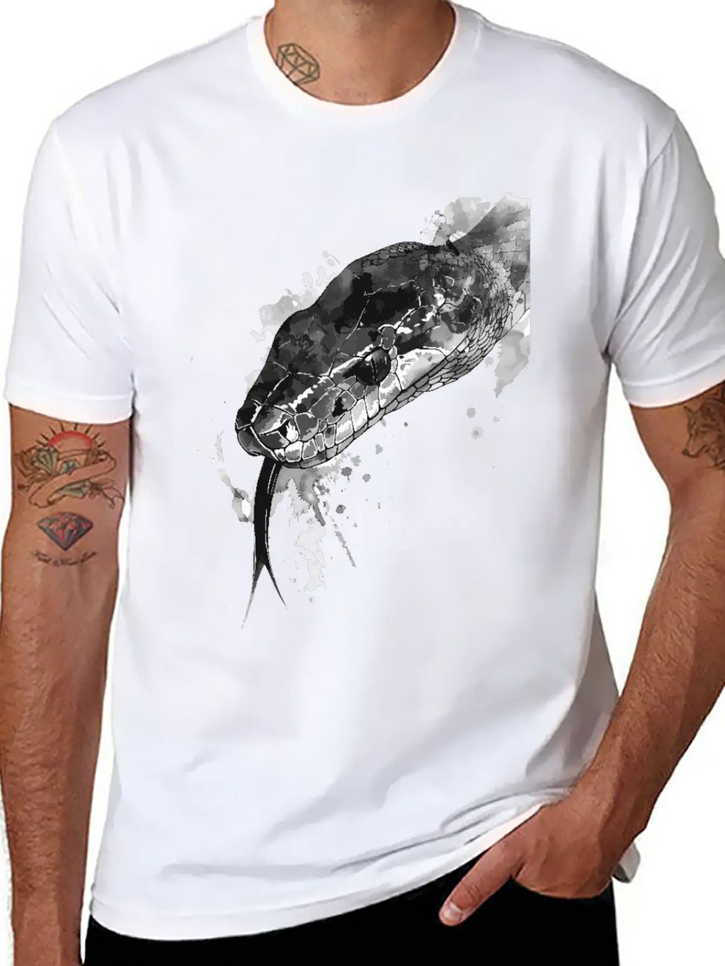 Snake Breathable Graphic T-Shirt – Perfect For Casual Days