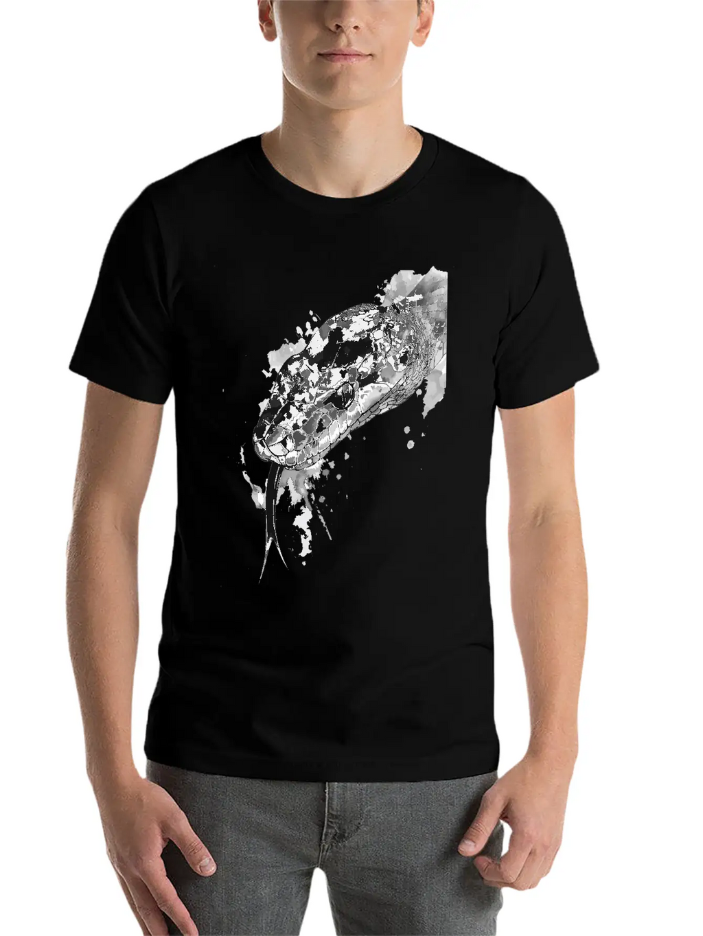 Snake Breathable Graphic T-Shirt – Perfect For Casual Days