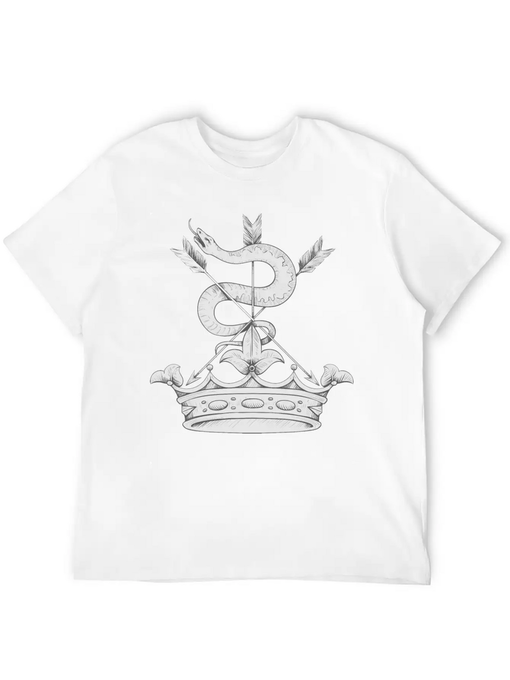 Snake Emblem With Crown Timeless Short Sleeve Tee – Comfy And Minimalist Design