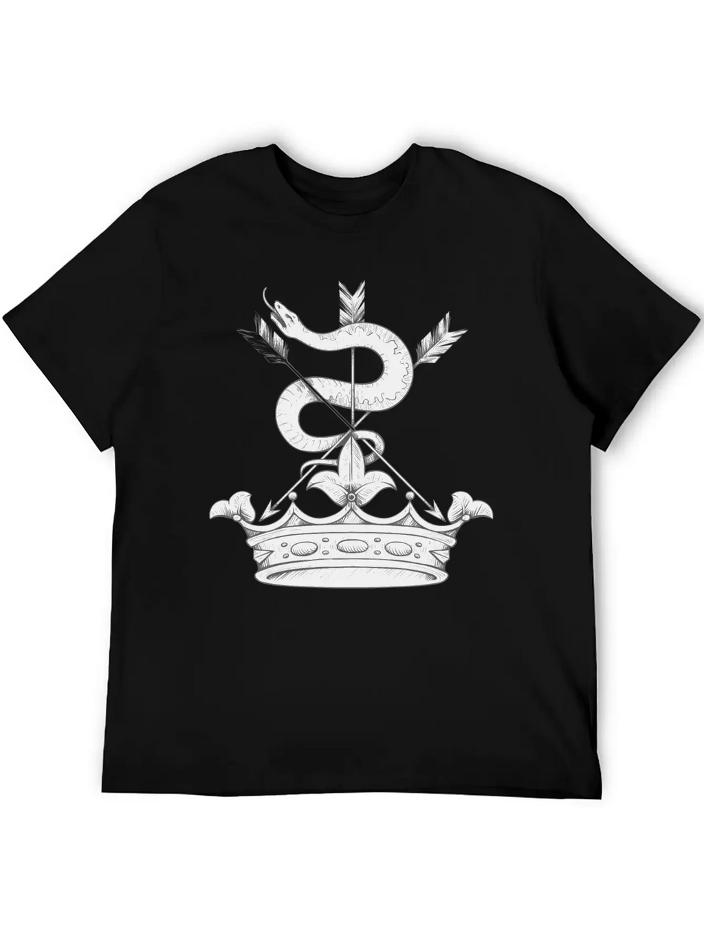 Snake Emblem With Crown Timeless Short Sleeve Tee – Comfy And Minimalist Design