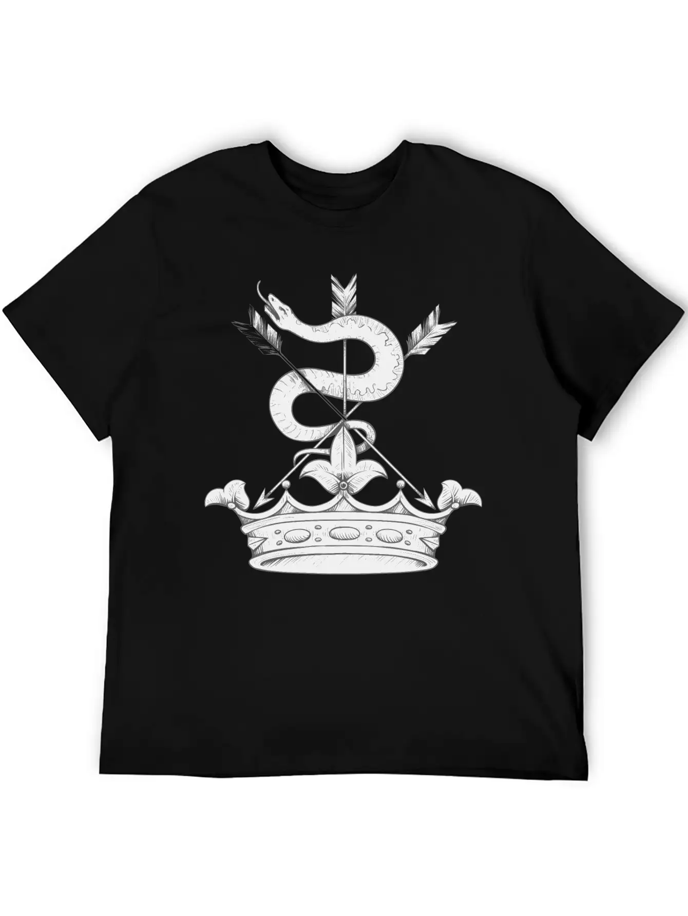 Snake Emblem With Crown Timeless Short Sleeve Tee – Comfy And Minimalist Design