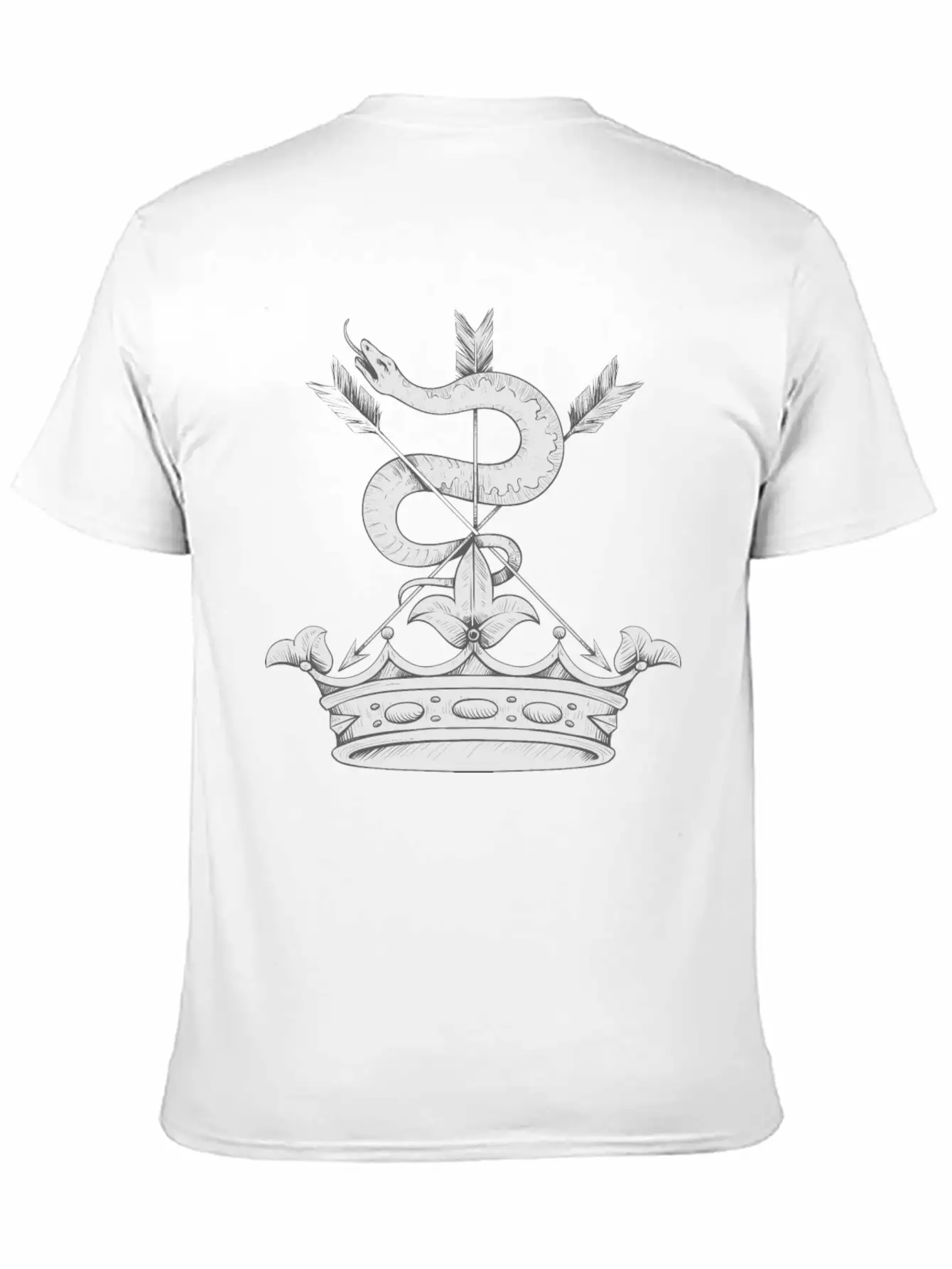 Snake Emblem With Crown Timeless Short Sleeve Tee – Comfy And Minimalist Design