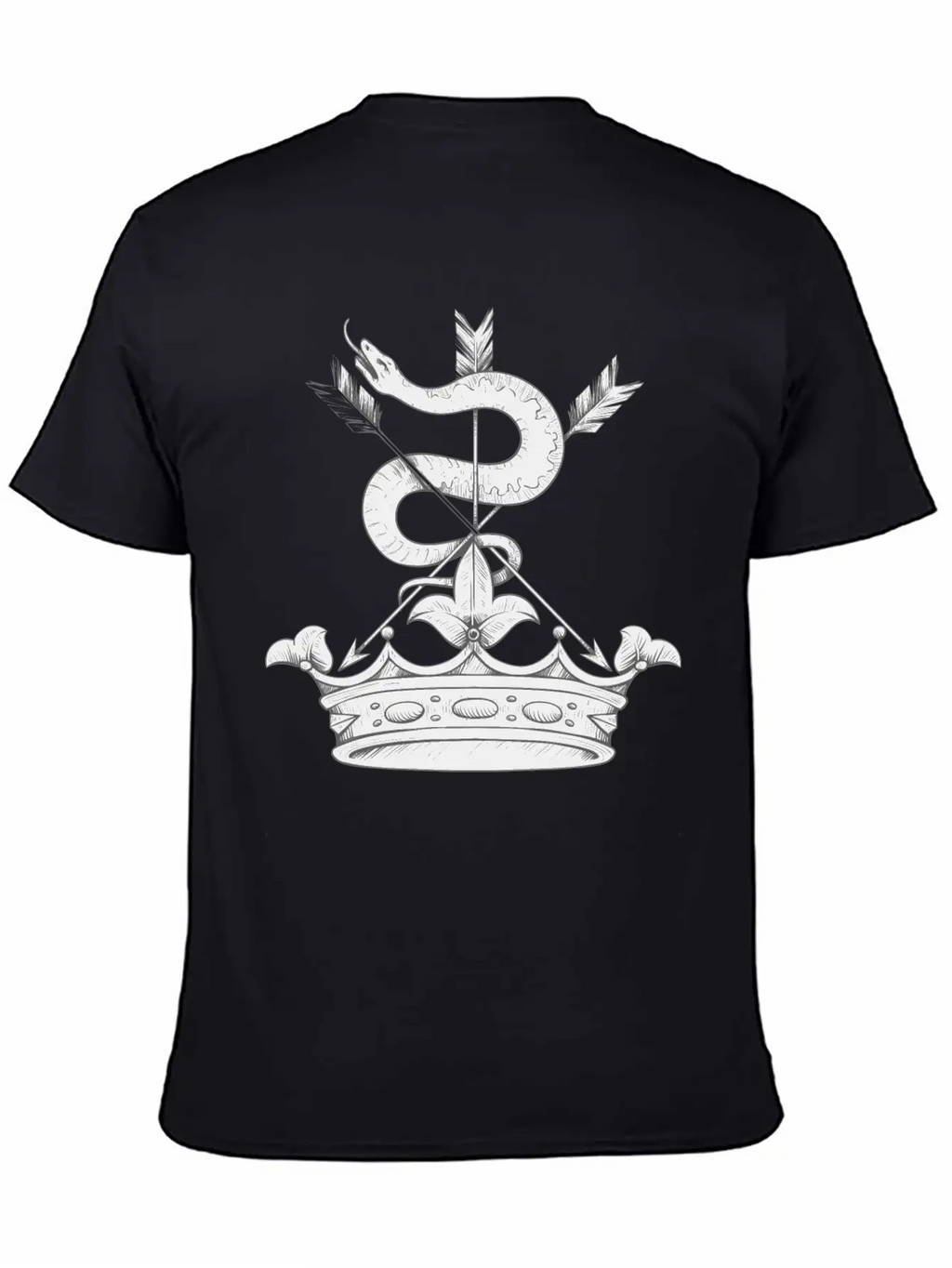 Snake Emblem With Crown Timeless Short Sleeve Tee – Comfy And Minimalist Design