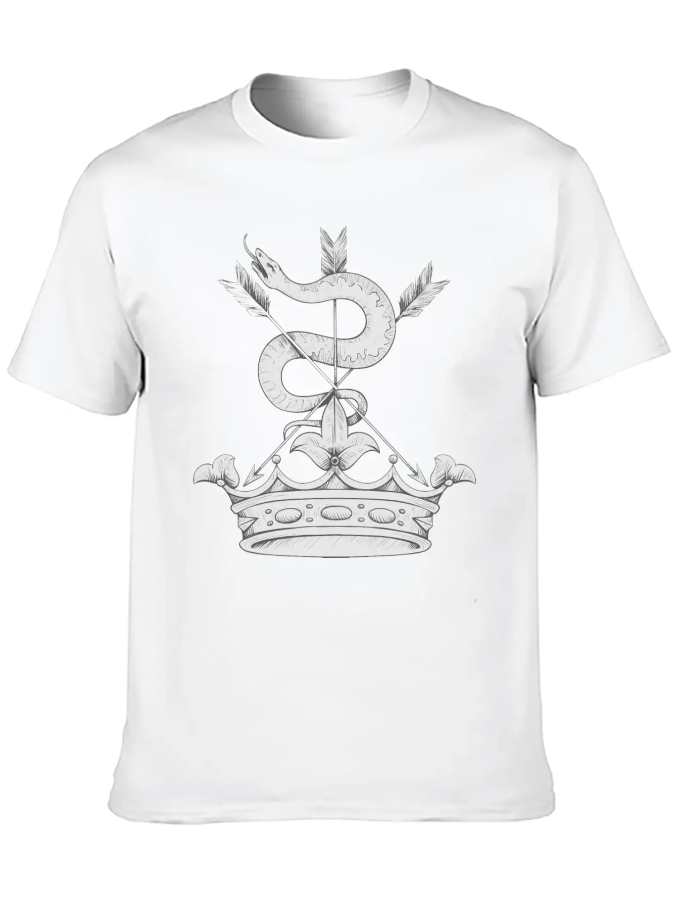 Snake Emblem With Crown Timeless Short Sleeve Tee – Comfy And Minimalist Design