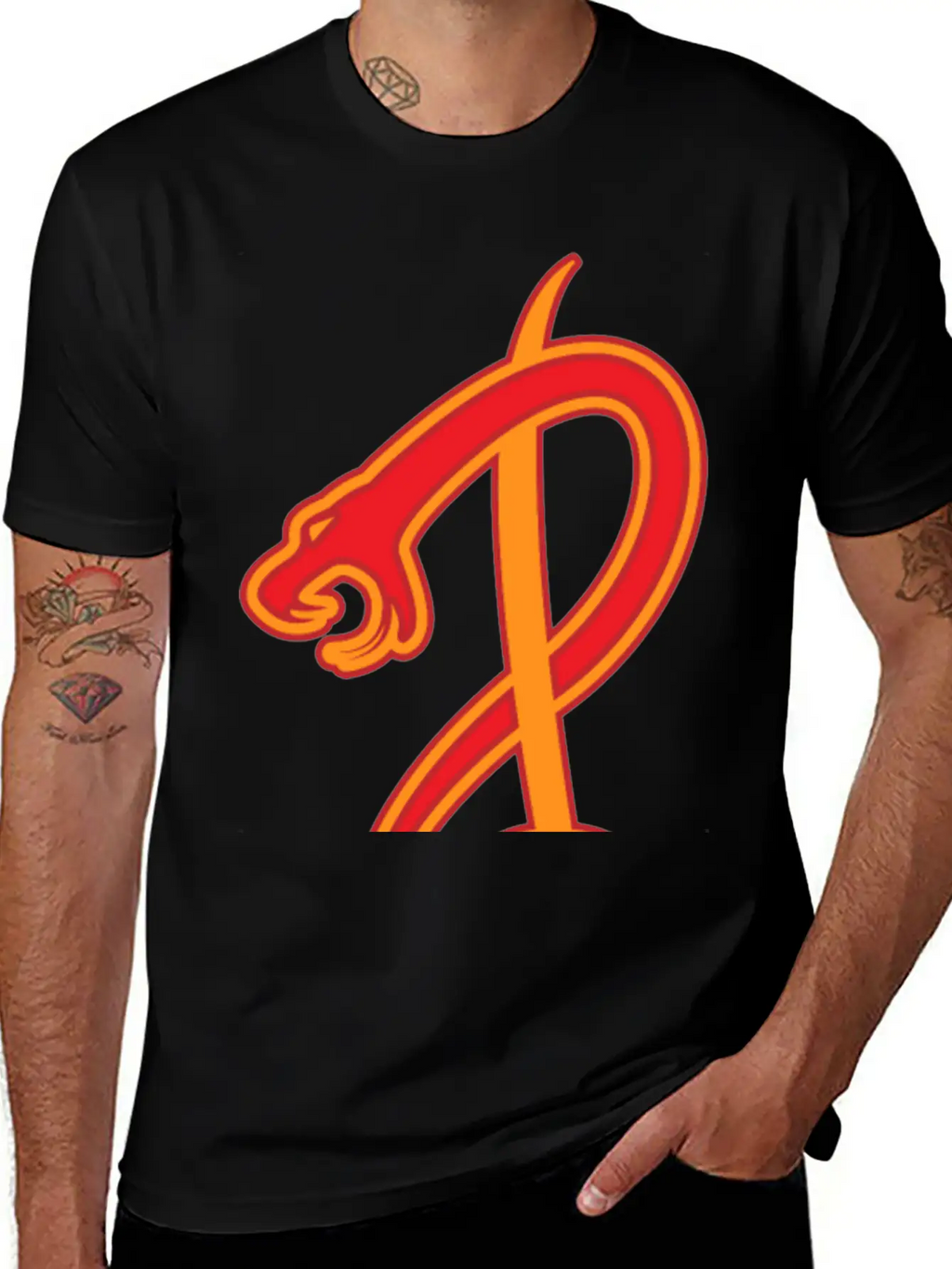 Snake G Clef Music Symbol Modern Fit Casual T-Shirt – Clean And Versatile Design