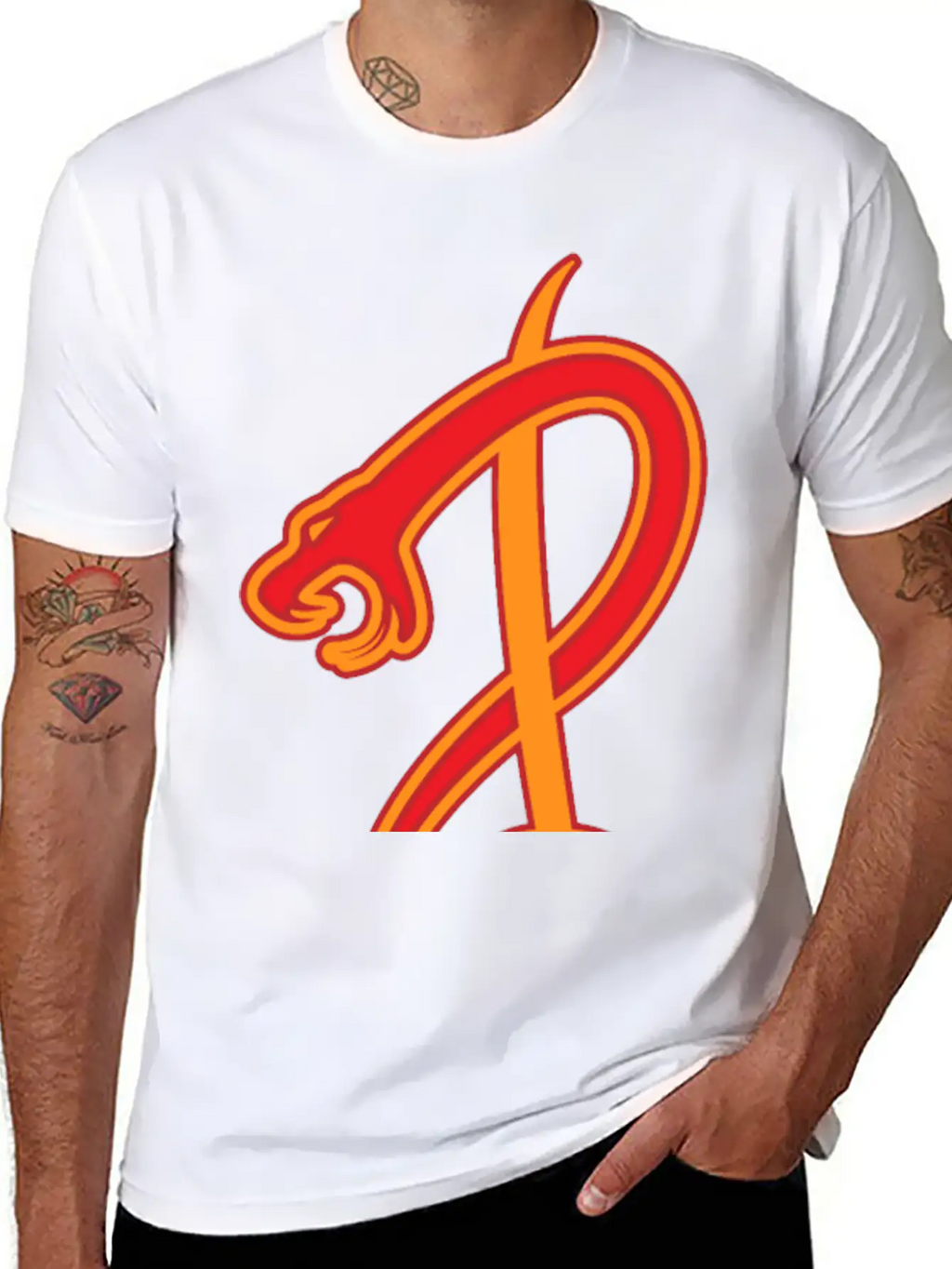 Snake G Clef Music Symbol Modern Fit Casual T-Shirt – Clean And Versatile Design