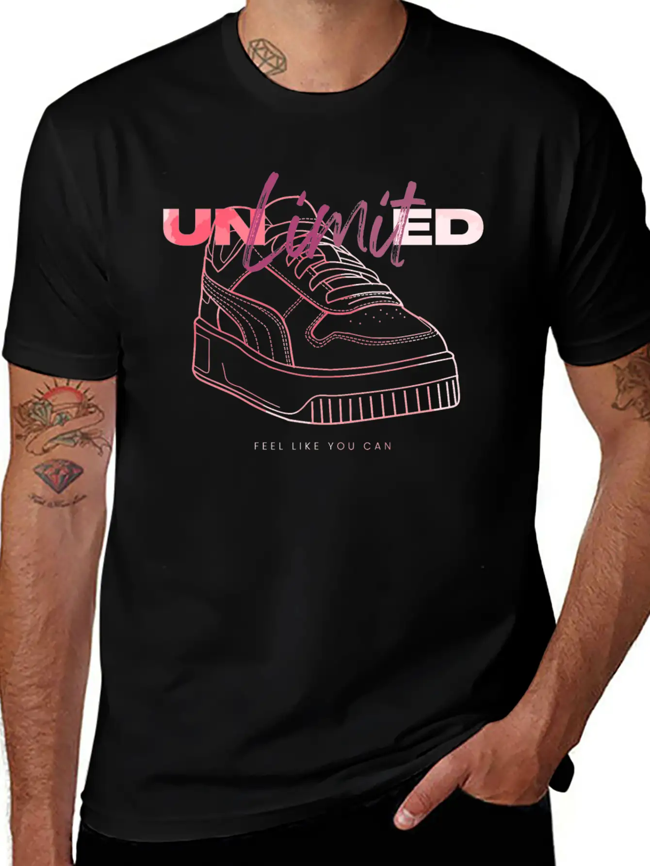 Sneaker - Unlimited Self-Confidence Breathable Soft Cotton T-Shirt – Timeless Casual Look