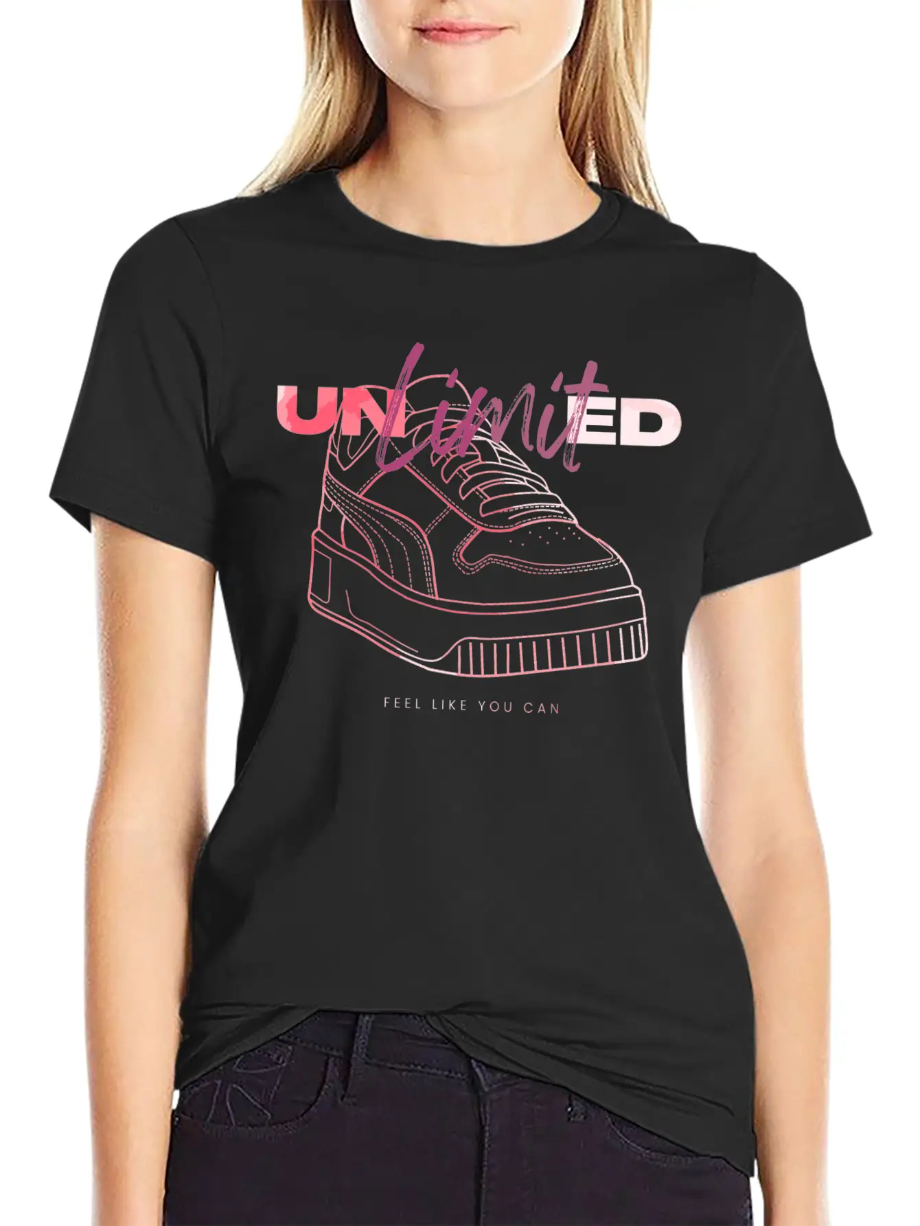 Sneaker - Unlimited Self-Confidence Breathable Soft Cotton T-Shirt – Timeless Casual Look