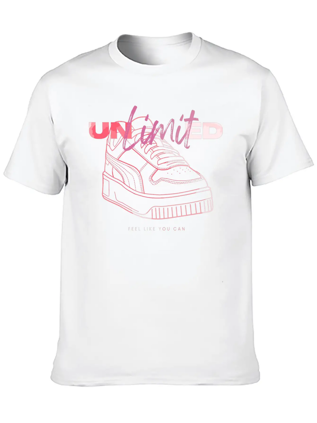 Sneaker - Unlimited Self-Confidence Breathable Soft Cotton T-Shirt – Timeless Casual Look
