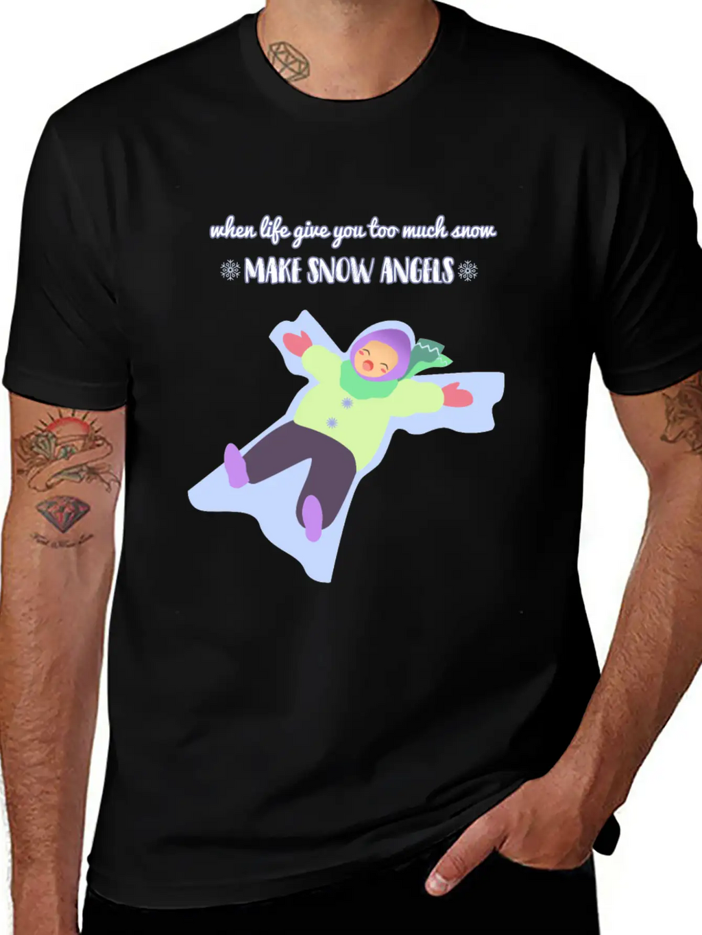 Snow Angel Basic Graphic T-Shirt – Daily Comfort In Soft Cotton