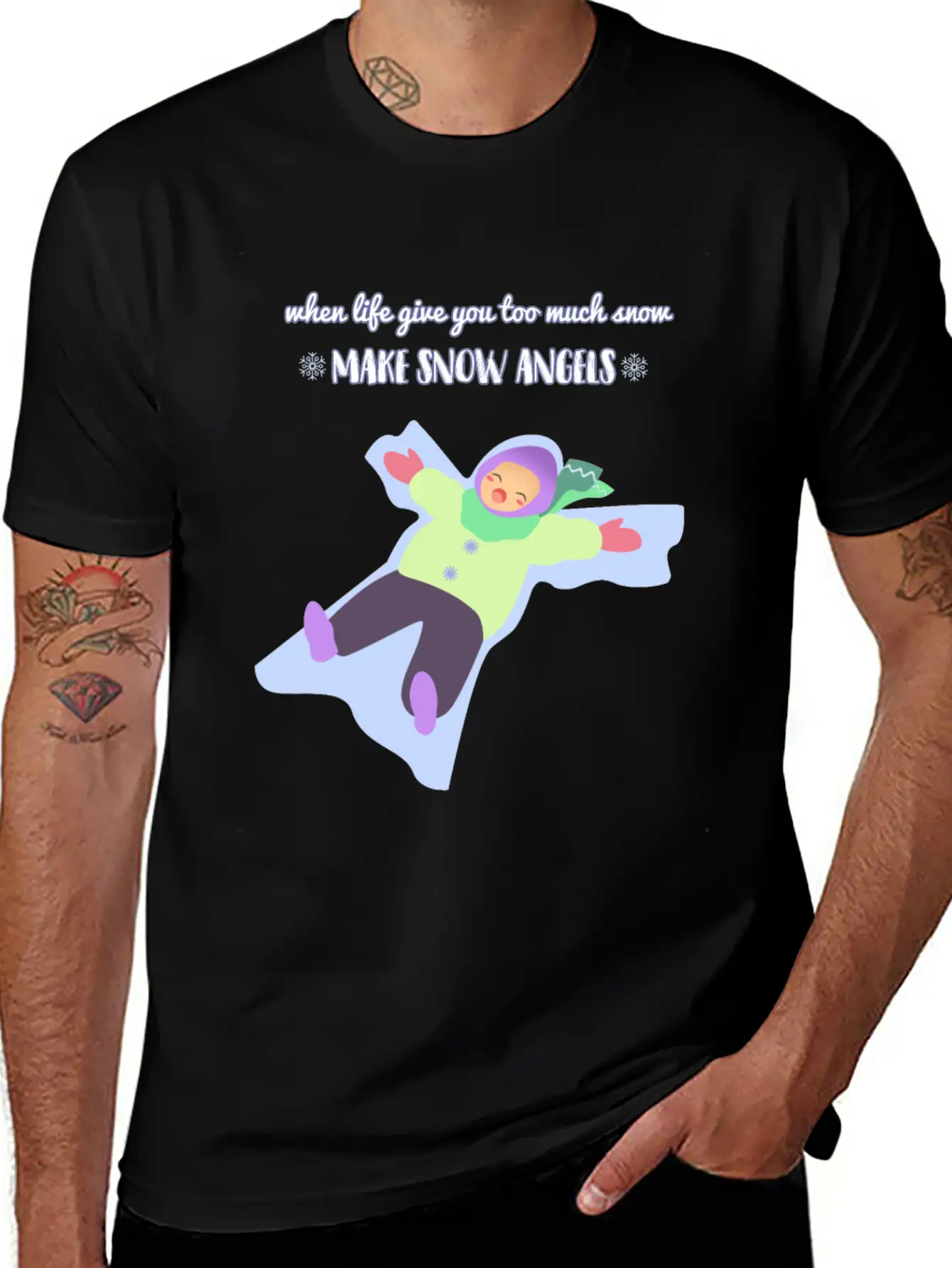 Snow Angel Basic Graphic T-Shirt – Daily Comfort In Soft Cotton