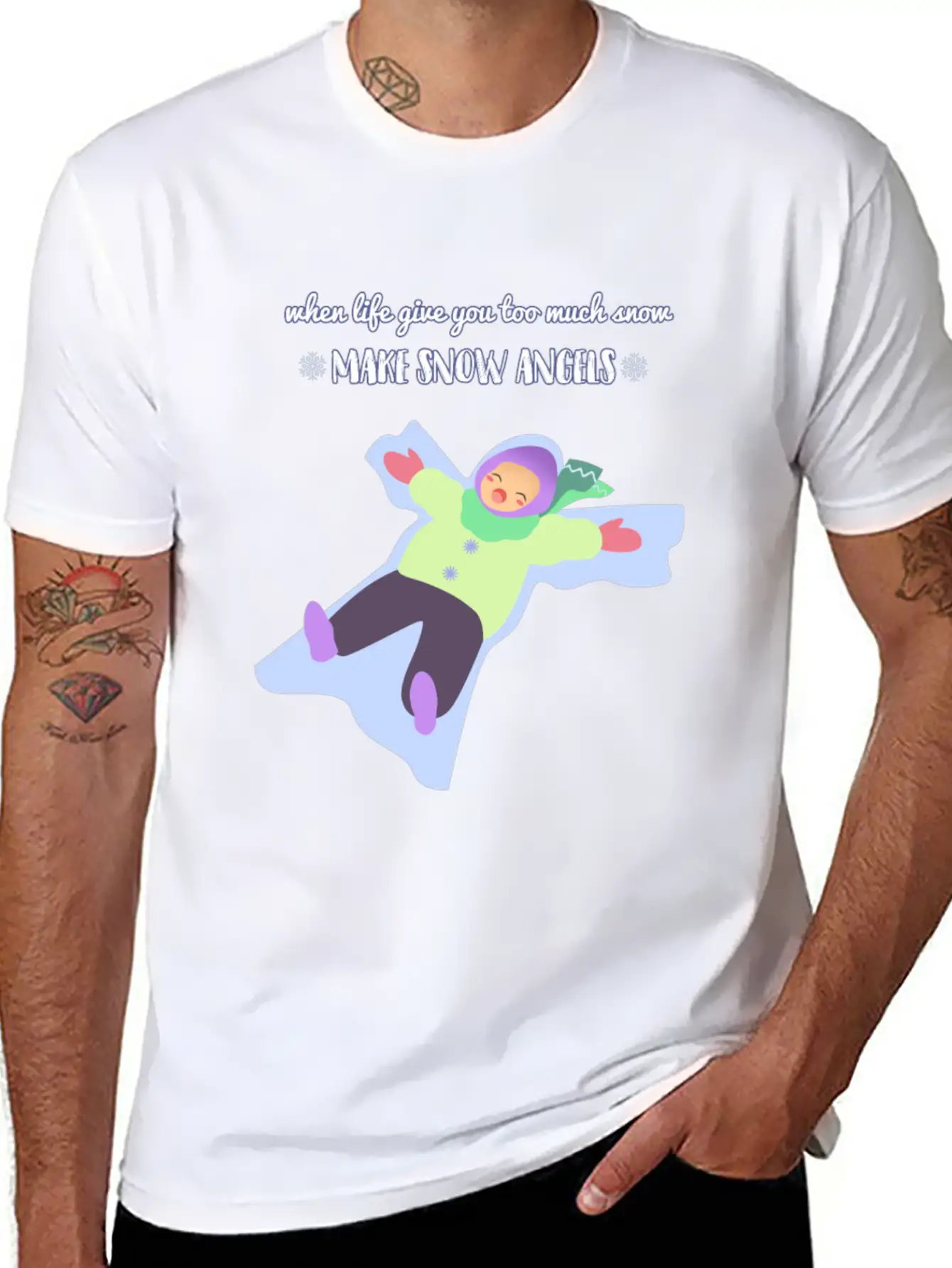 Snow Angel Basic Graphic T-Shirt – Daily Comfort In Soft Cotton