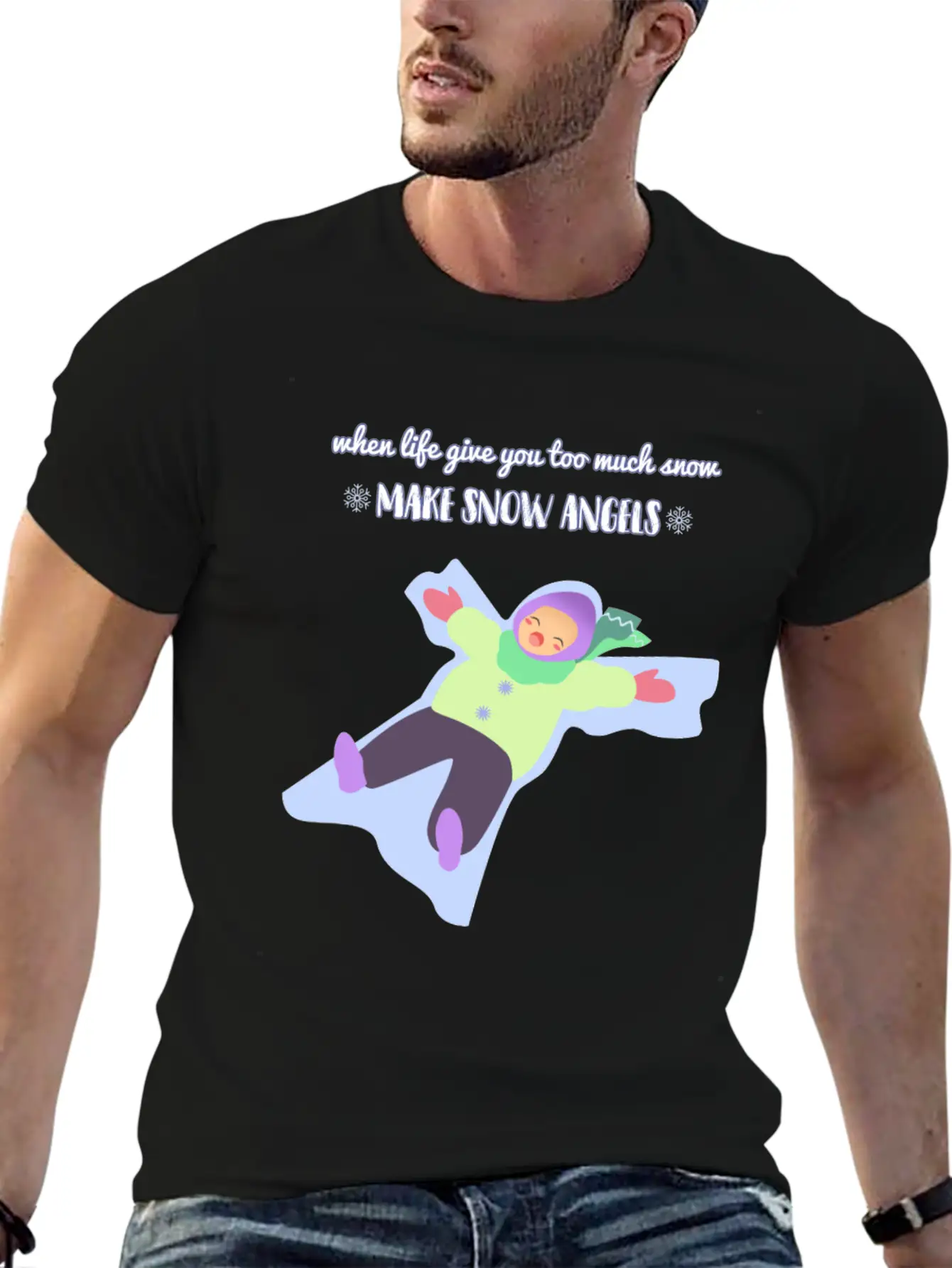 Snow Angel Basic Graphic T-Shirt – Daily Comfort In Soft Cotton