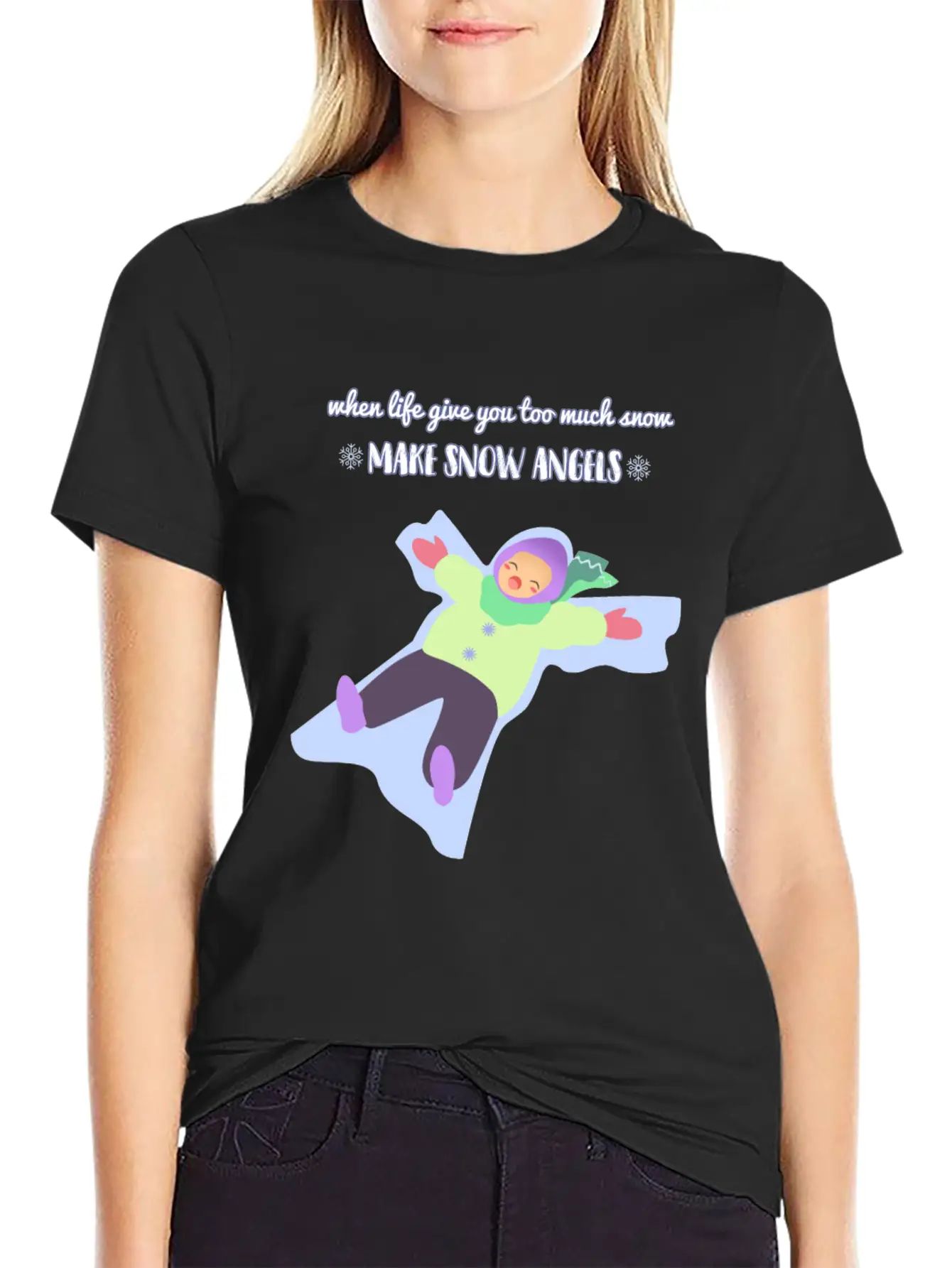 Snow Angel Basic Graphic T-Shirt – Daily Comfort In Soft Cotton