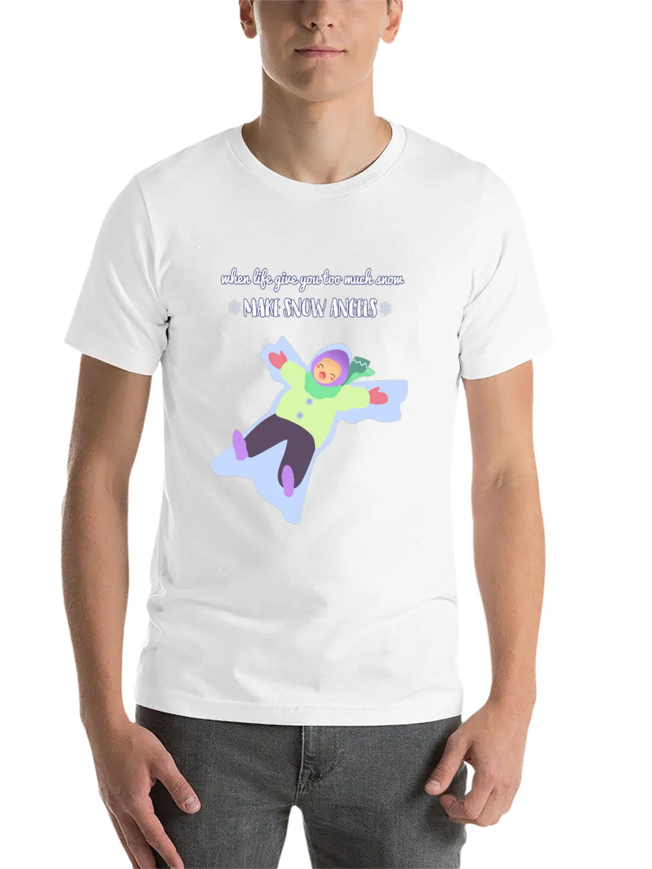 Snow Angel Basic Graphic T-Shirt – Daily Comfort In Soft Cotton