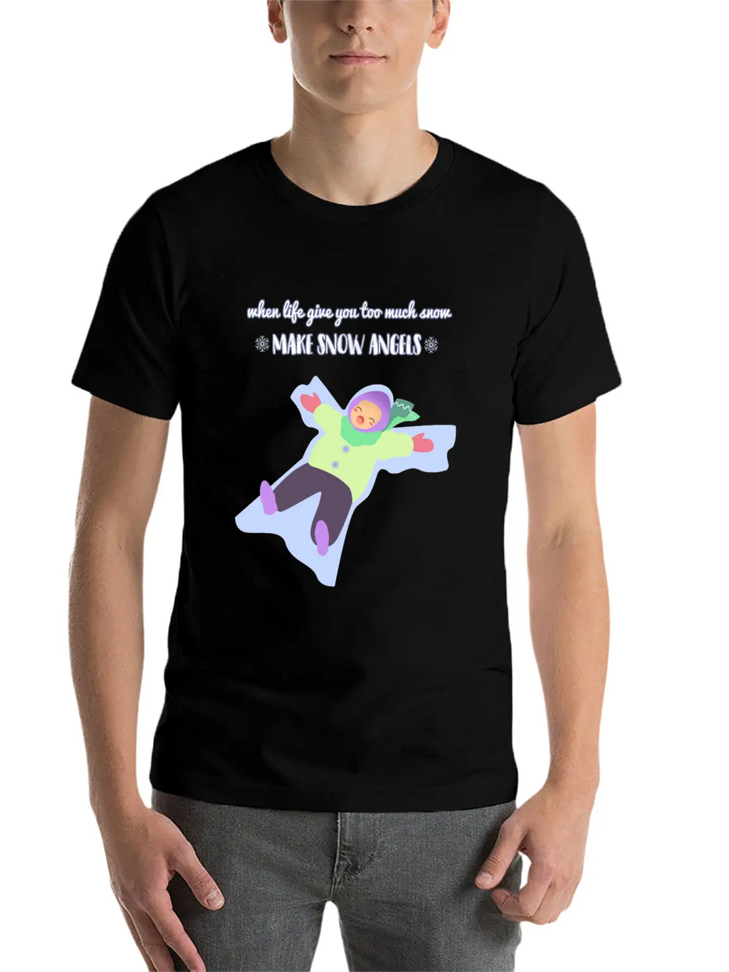 Snow Angel Basic Graphic T-Shirt – Daily Comfort In Soft Cotton