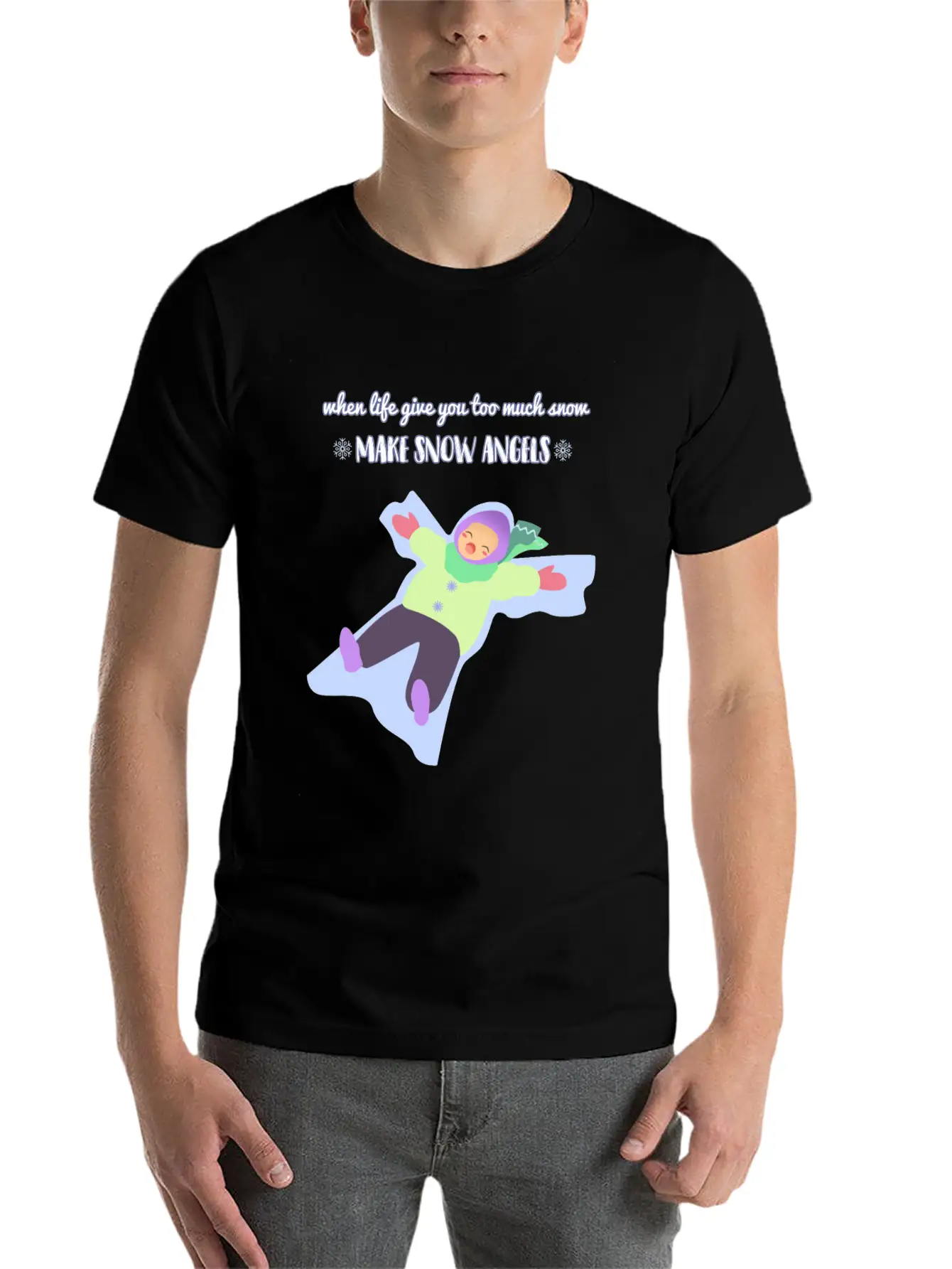 Snow Angel Basic Graphic T-Shirt – Daily Comfort In Soft Cotton