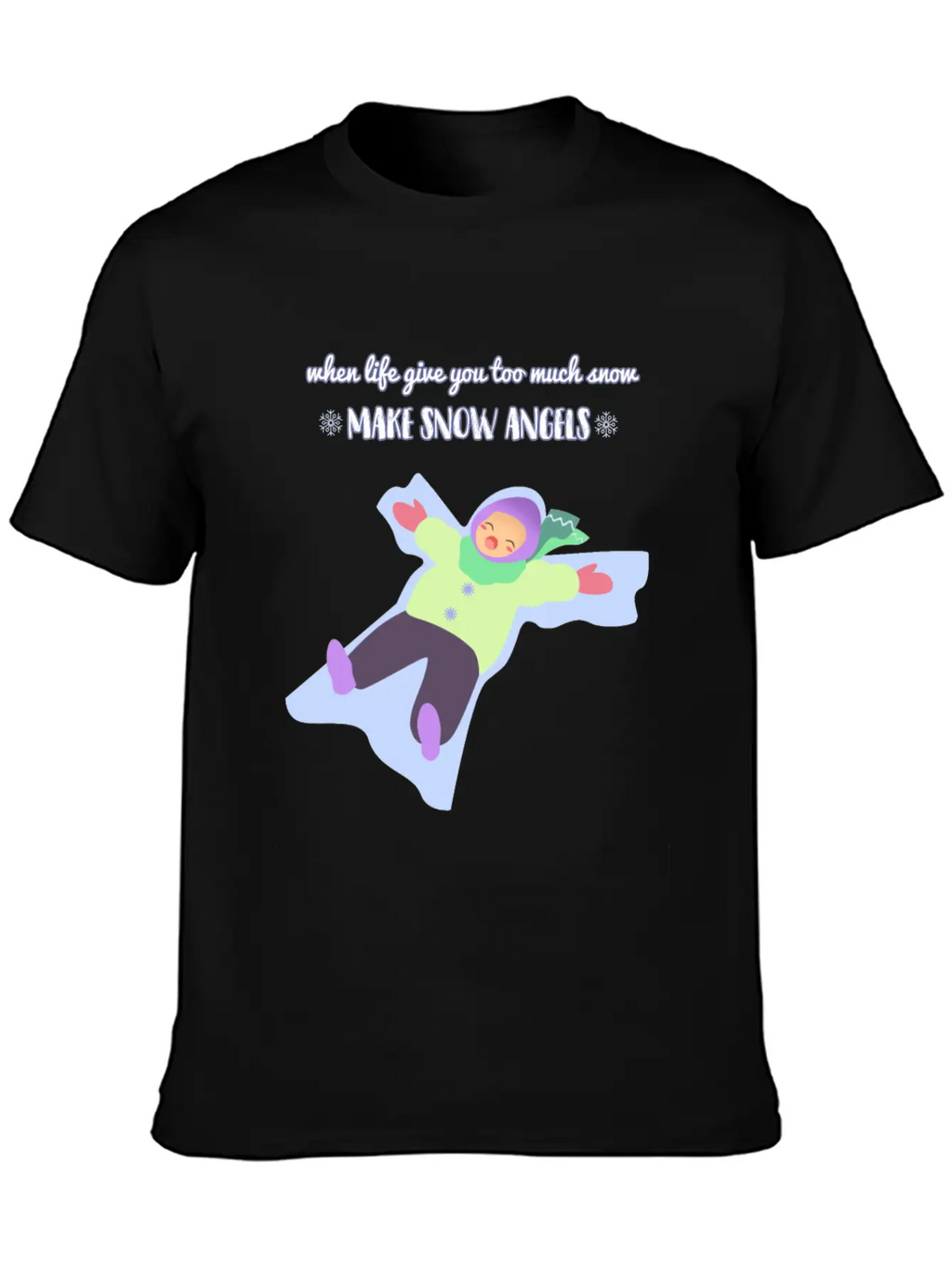 Snow Angel Basic Graphic T-Shirt – Daily Comfort In Soft Cotton