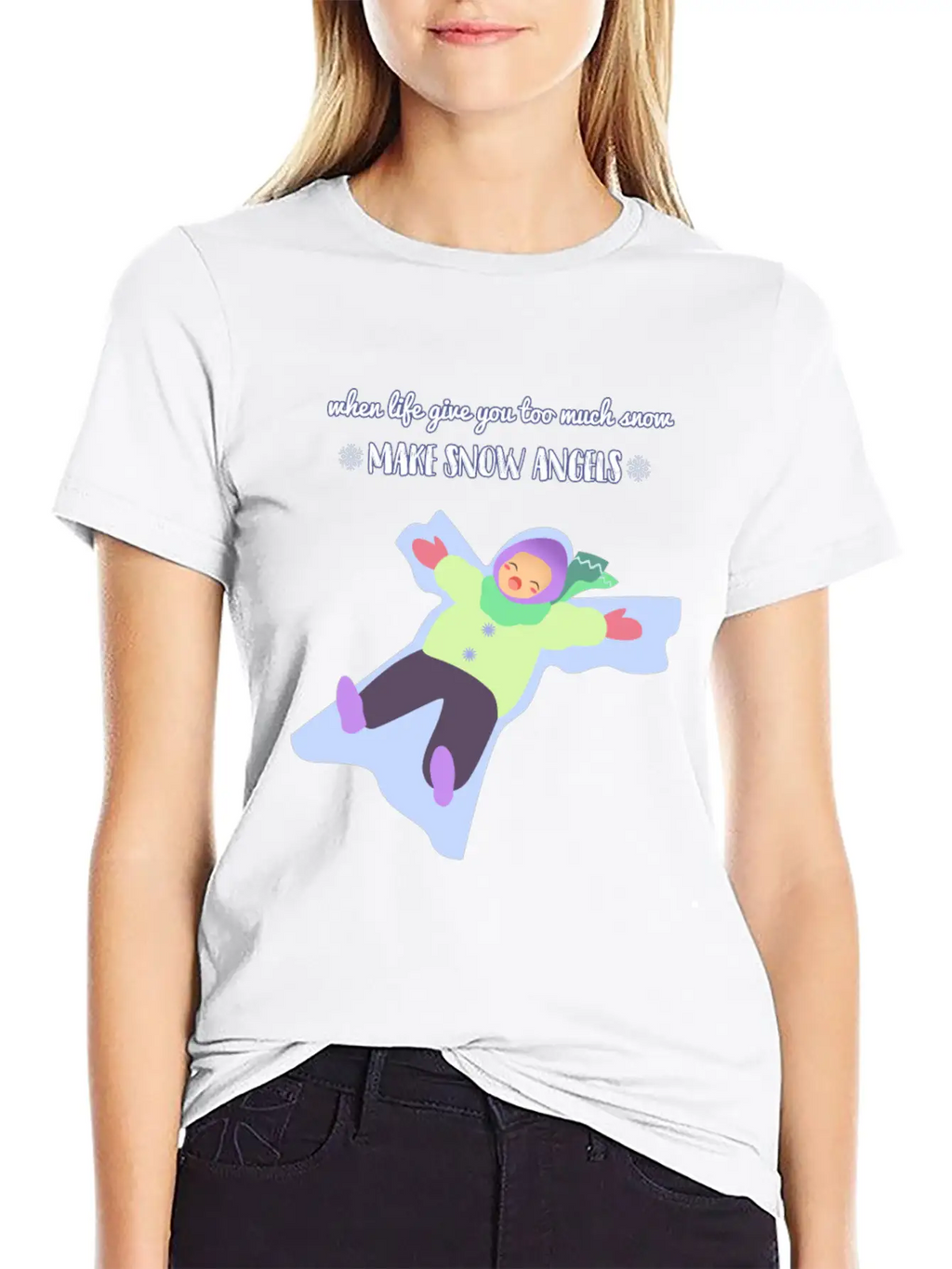 Snow Angel Basic Graphic T-Shirt – Daily Comfort In Soft Cotton
