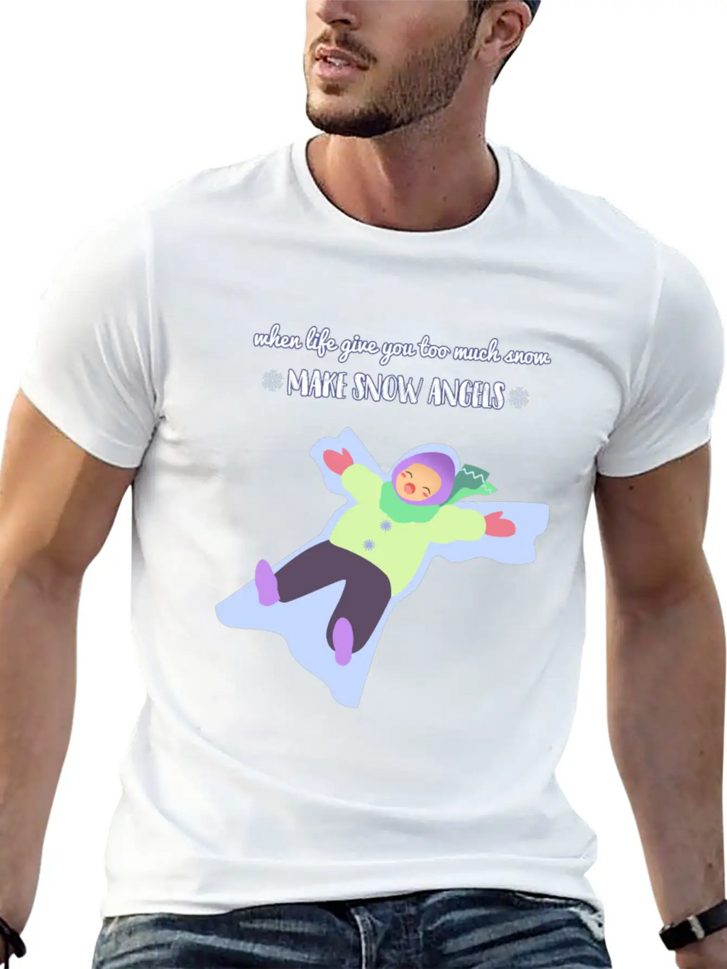 Snow Angel Basic Graphic T-Shirt – Daily Comfort In Soft Cotton
