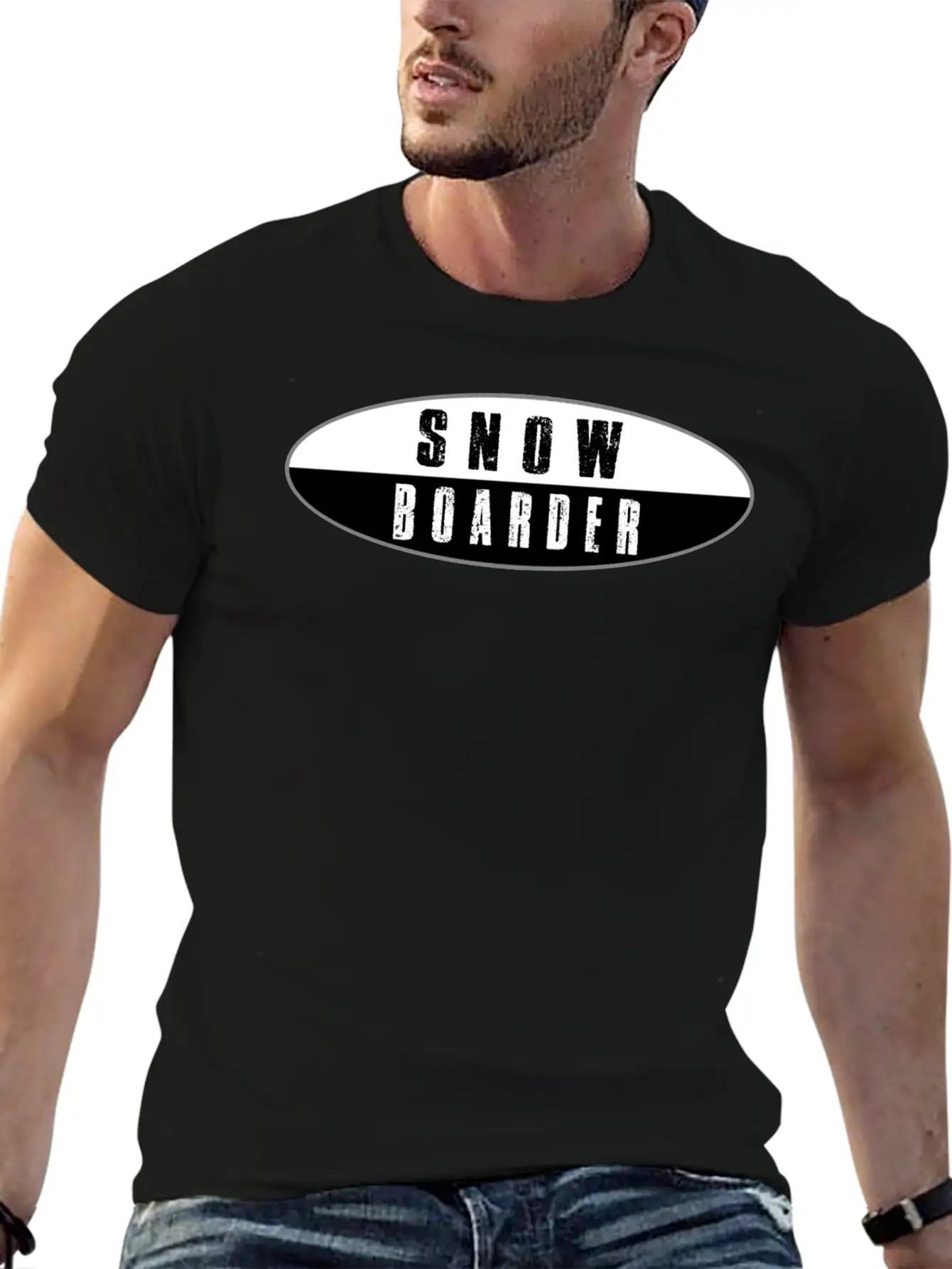SNOW BOARDER Basic Graphic T-Shirt – Daily Comfort In Soft Cotton