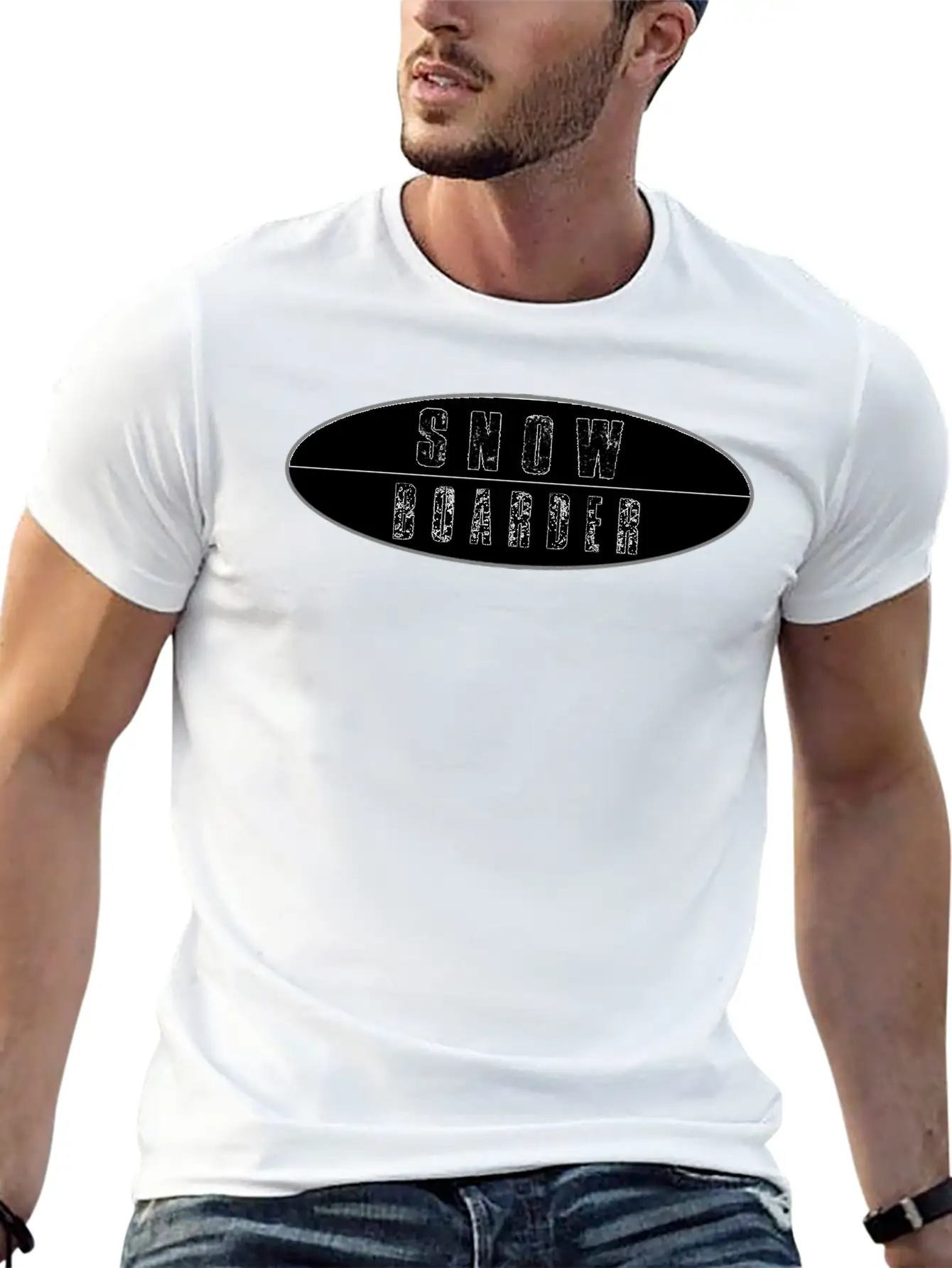 SNOW BOARDER Basic Graphic T-Shirt – Daily Comfort In Soft Cotton
