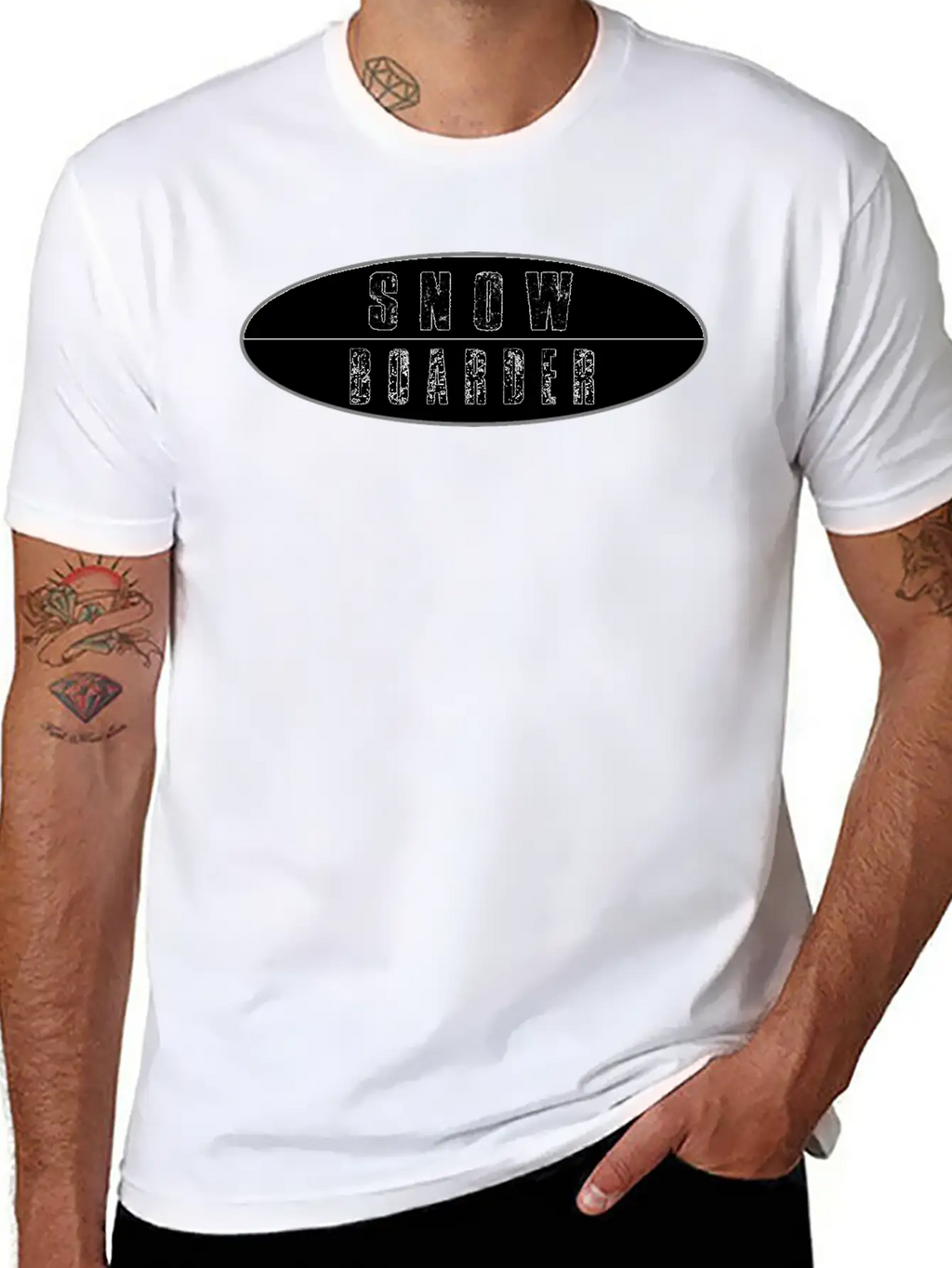 SNOW BOARDER Basic Graphic T-Shirt – Daily Comfort In Soft Cotton