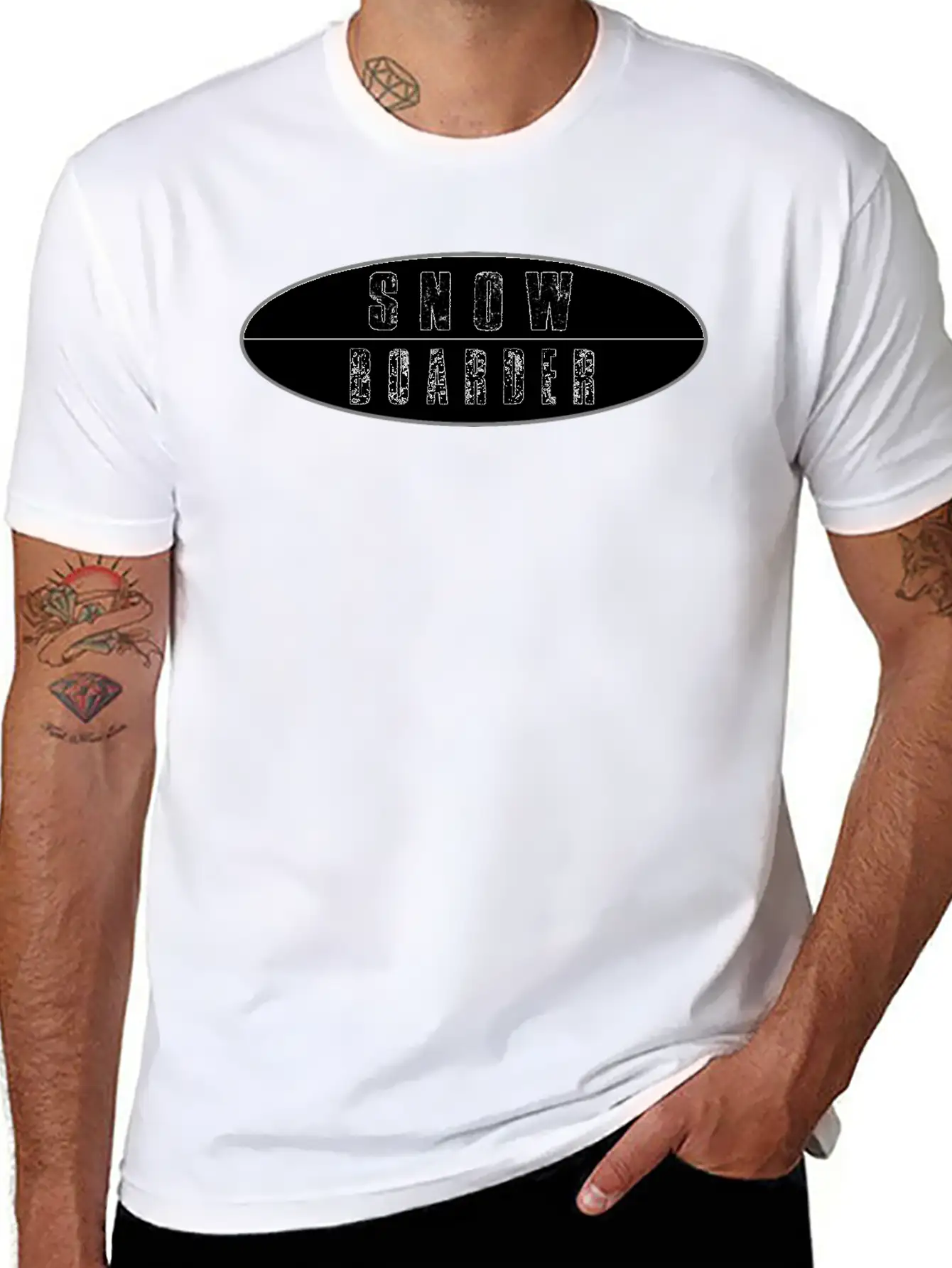 SNOW BOARDER Basic Graphic T-Shirt – Daily Comfort In Soft Cotton