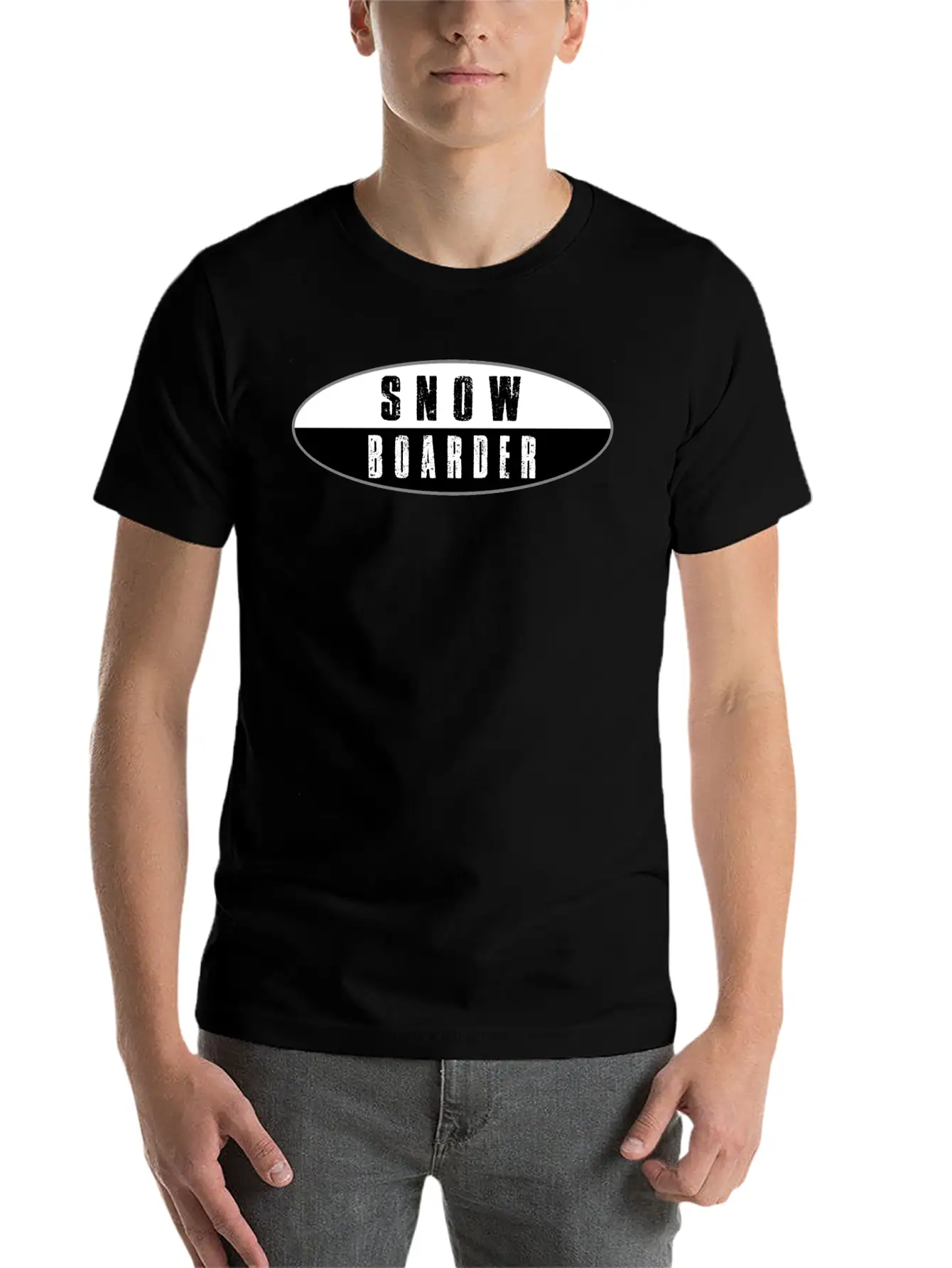 SNOW BOARDER Basic Graphic T-Shirt – Daily Comfort In Soft Cotton