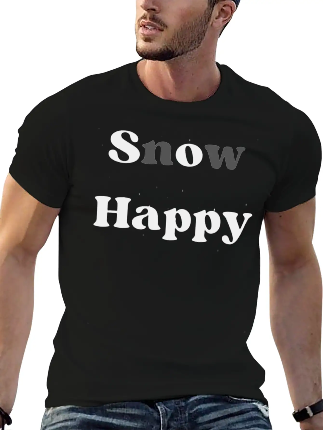 SnOw Happy Relaxed Everyday Tee – Lightweight And Durable Cotton