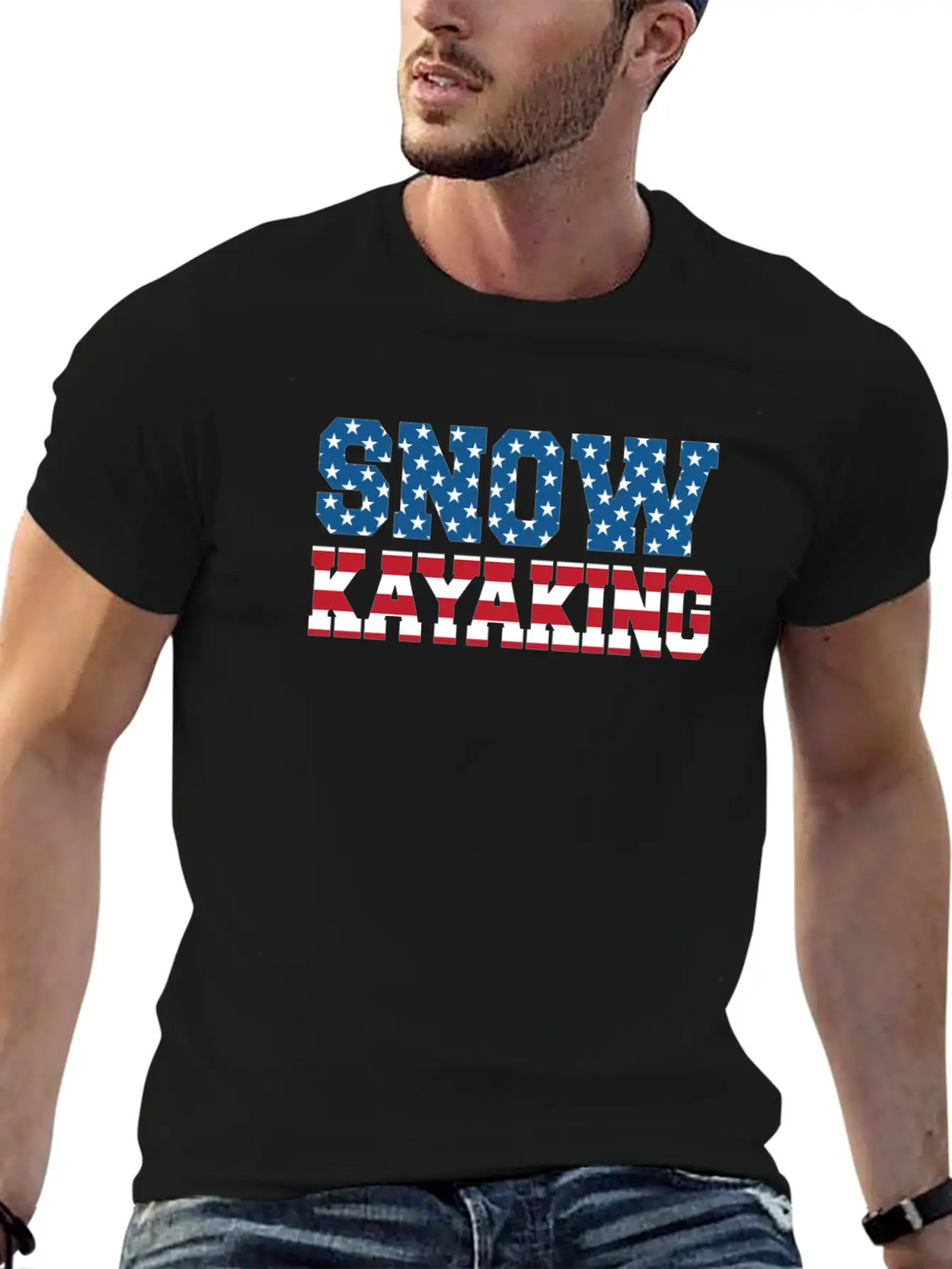 Snow Kayaking USA Essential Cotton Tee For Daily Outfits – Unisex Style