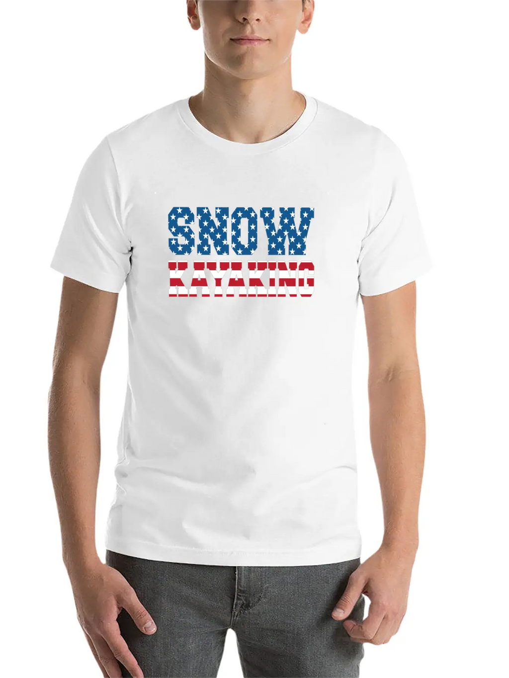 Snow Kayaking USA Essential Cotton Tee For Daily Outfits – Unisex Style