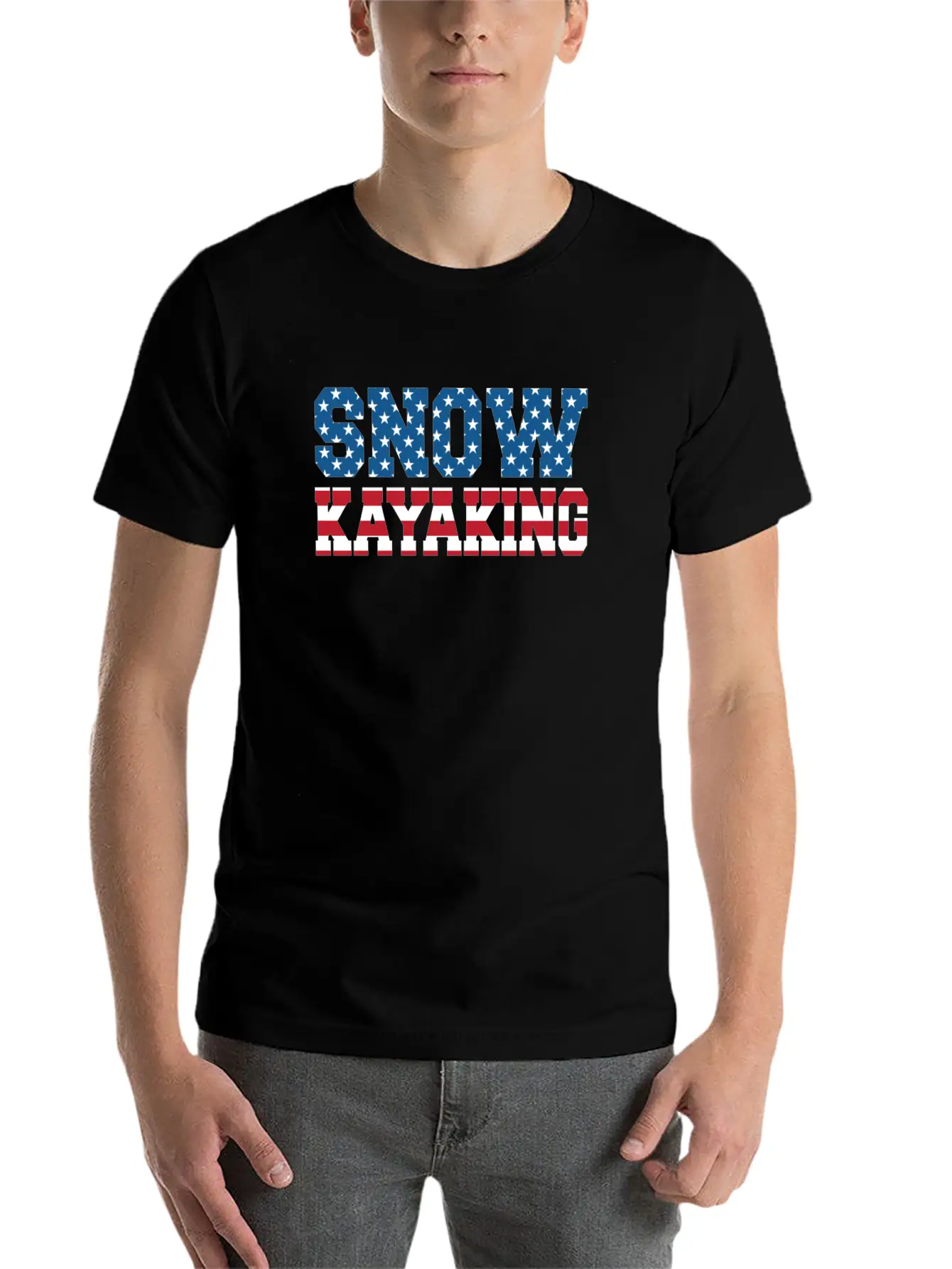 Snow Kayaking USA Essential Cotton Tee For Daily Outfits – Unisex Style