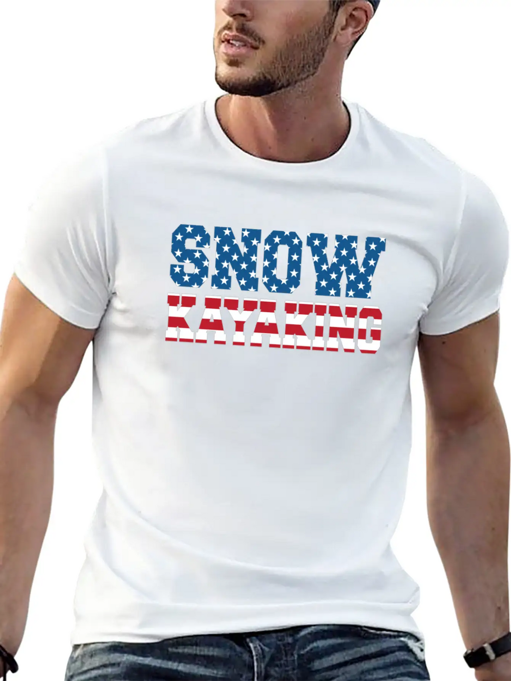 Snow Kayaking USA Essential Cotton Tee For Daily Outfits – Unisex Style