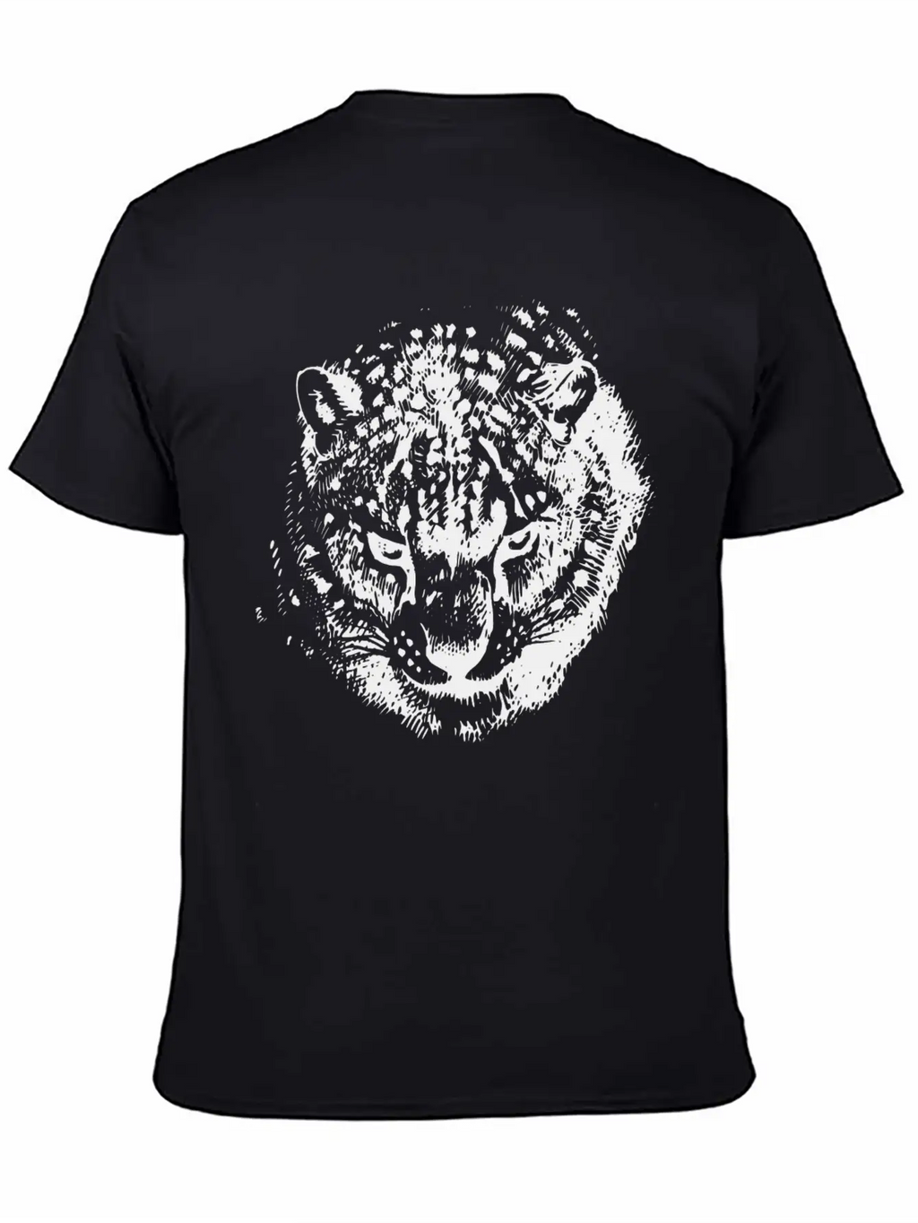 Snow Leopard Breathable Soft Cotton T-Shirt – Timeless Casual Look