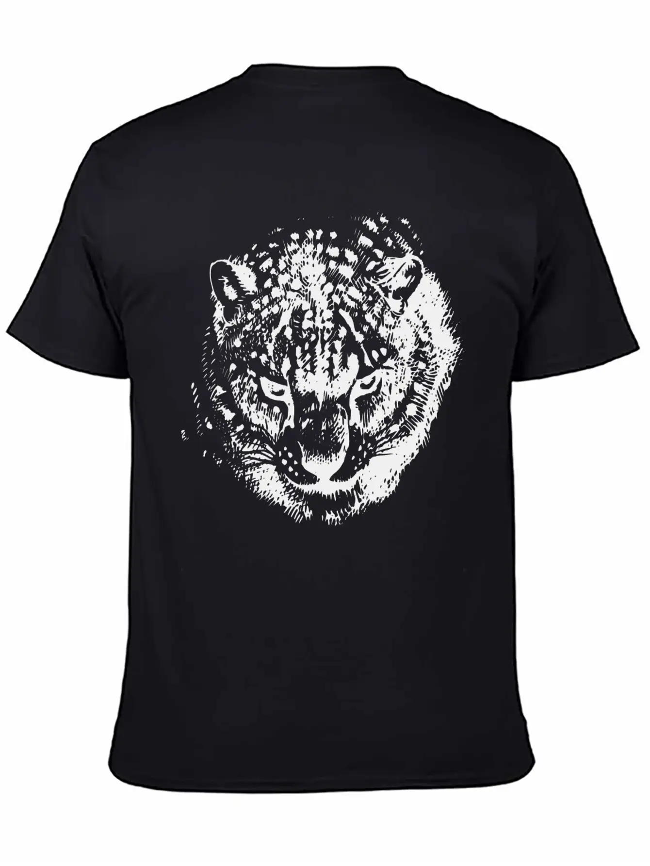 Snow Leopard Breathable Soft Cotton T-Shirt – Timeless Casual Look