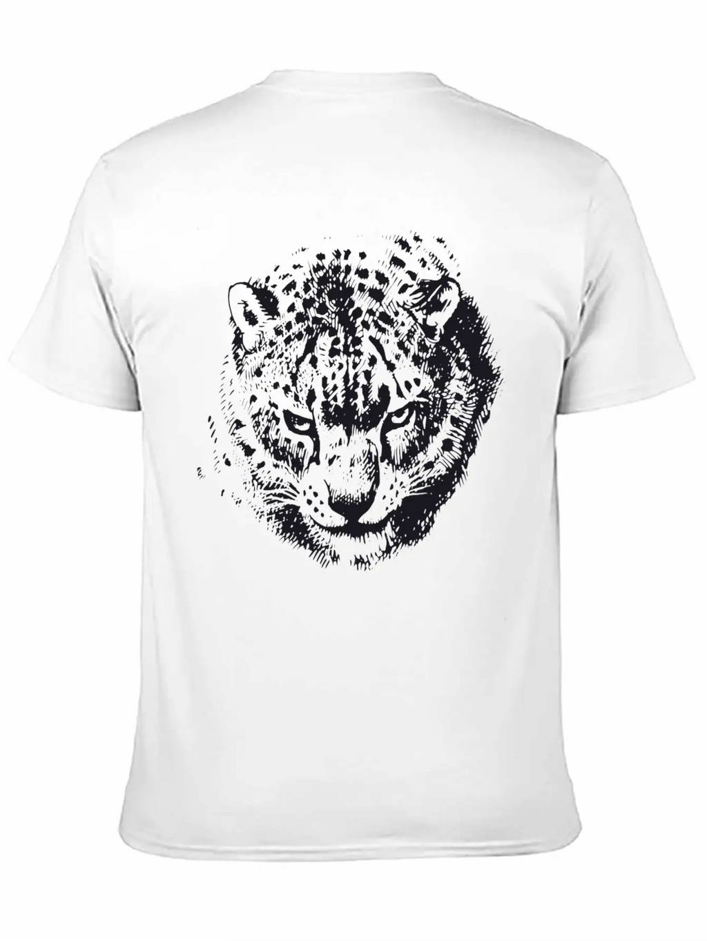 Snow Leopard Breathable Soft Cotton T-Shirt – Timeless Casual Look