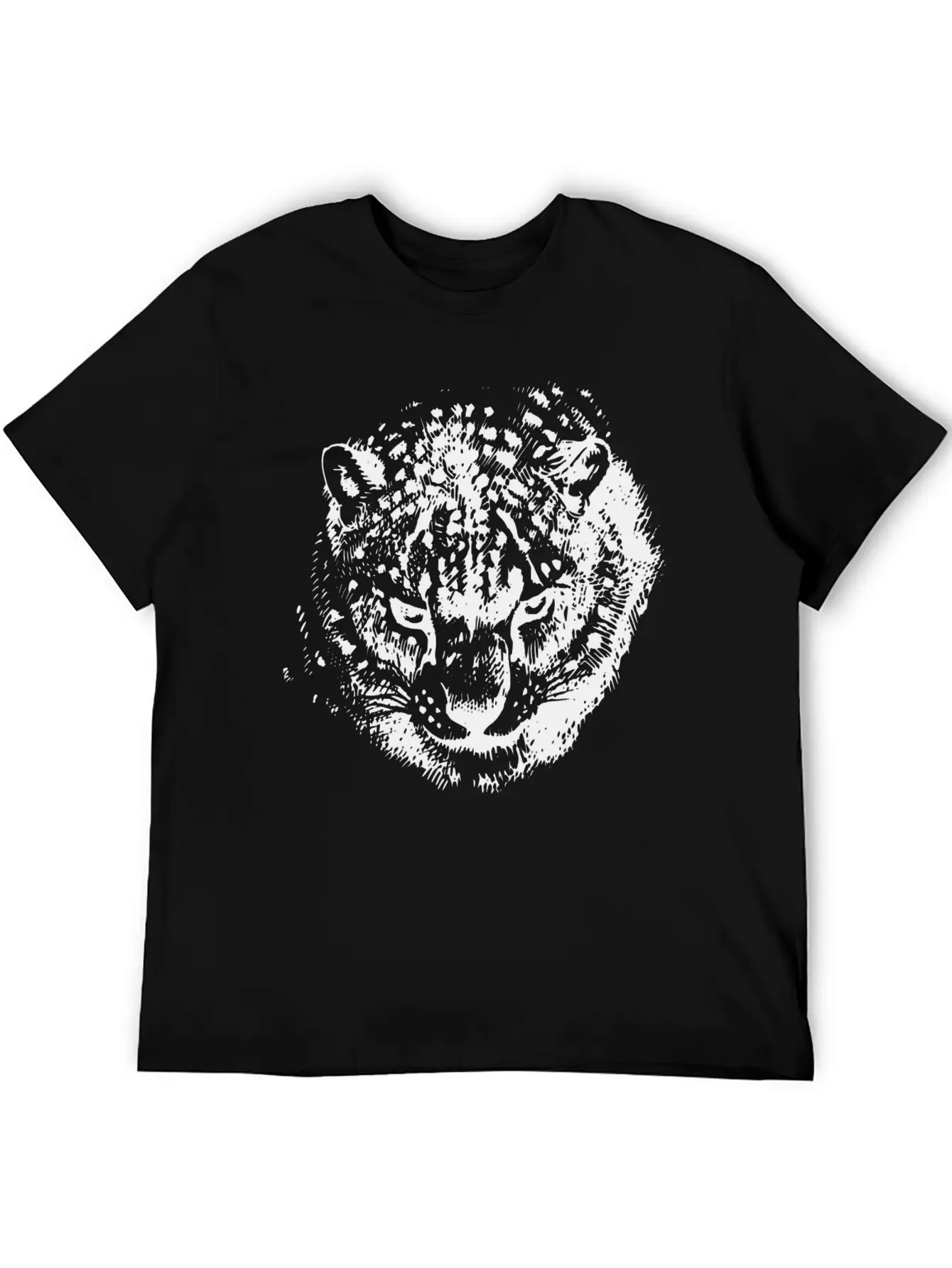Snow Leopard Breathable Soft Cotton T-Shirt – Timeless Casual Look