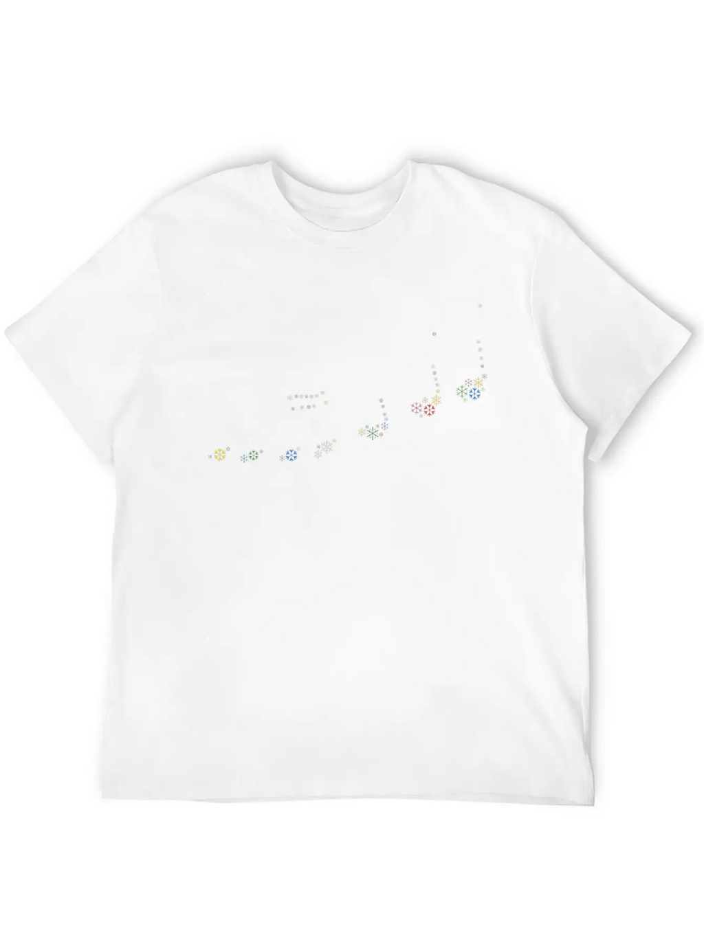 Snow Wordcloud Of A Melody Form (christmas) Unisex Casual T-Shirt – Clean Design For Daily Comfort