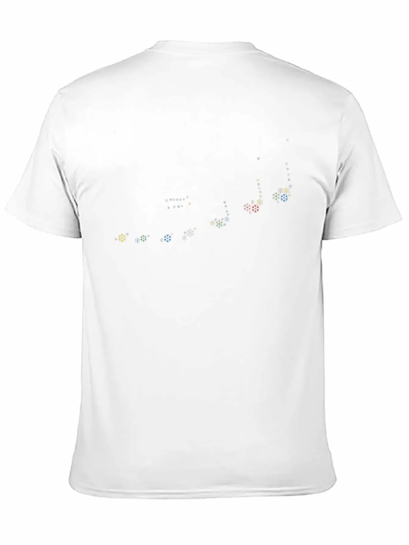 Snow Wordcloud Of A Melody Form (christmas) Unisex Casual T-Shirt – Clean Design For Daily Comfort
