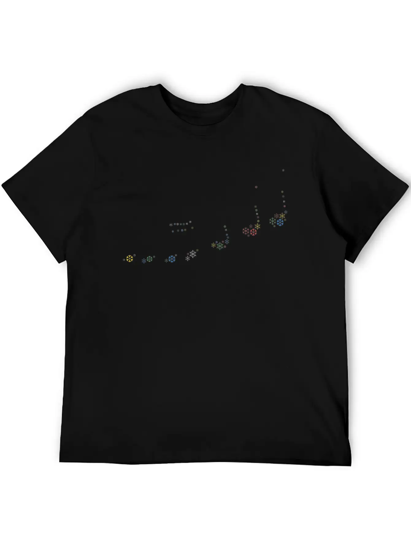 Snow Wordcloud Of A Melody Form (christmas) Unisex Casual T-Shirt – Clean Design For Daily Comfort