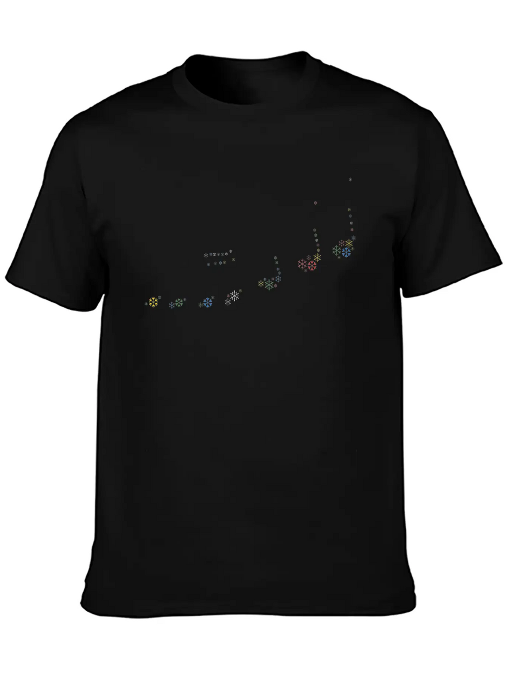 Snow Wordcloud Of A Melody Form (christmas) Unisex Casual T-Shirt – Clean Design For Daily Comfort