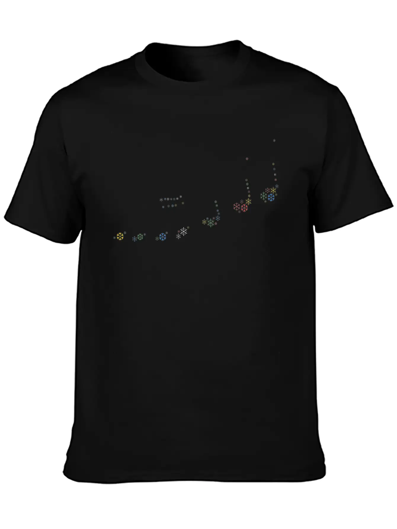 Snow Wordcloud Of A Melody Form (christmas) Unisex Casual T-Shirt – Clean Design For Daily Comfort