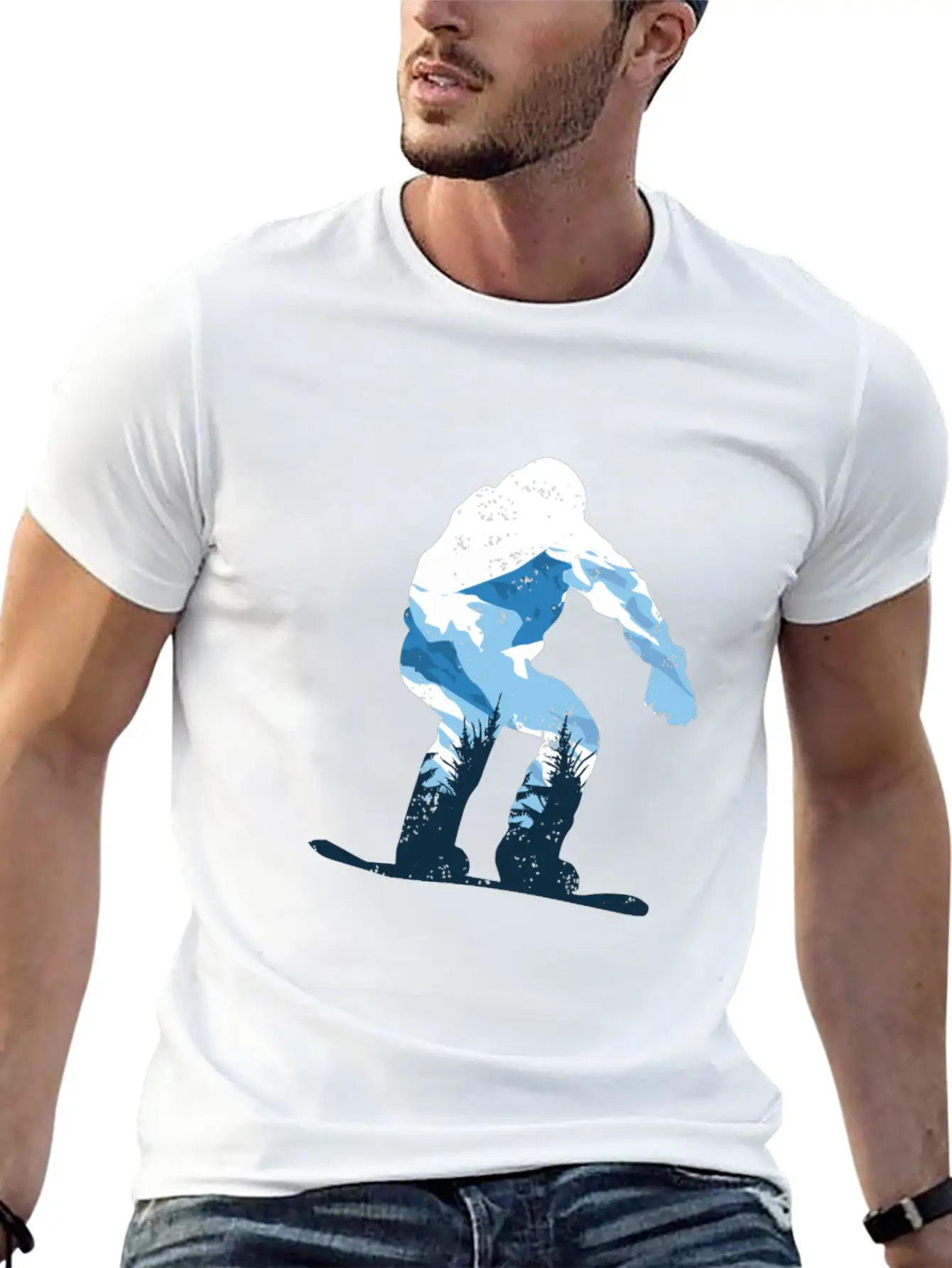 Snowboarding Snow Mountain Timeless Short Sleeve Tee – Comfy And Minimalist Design