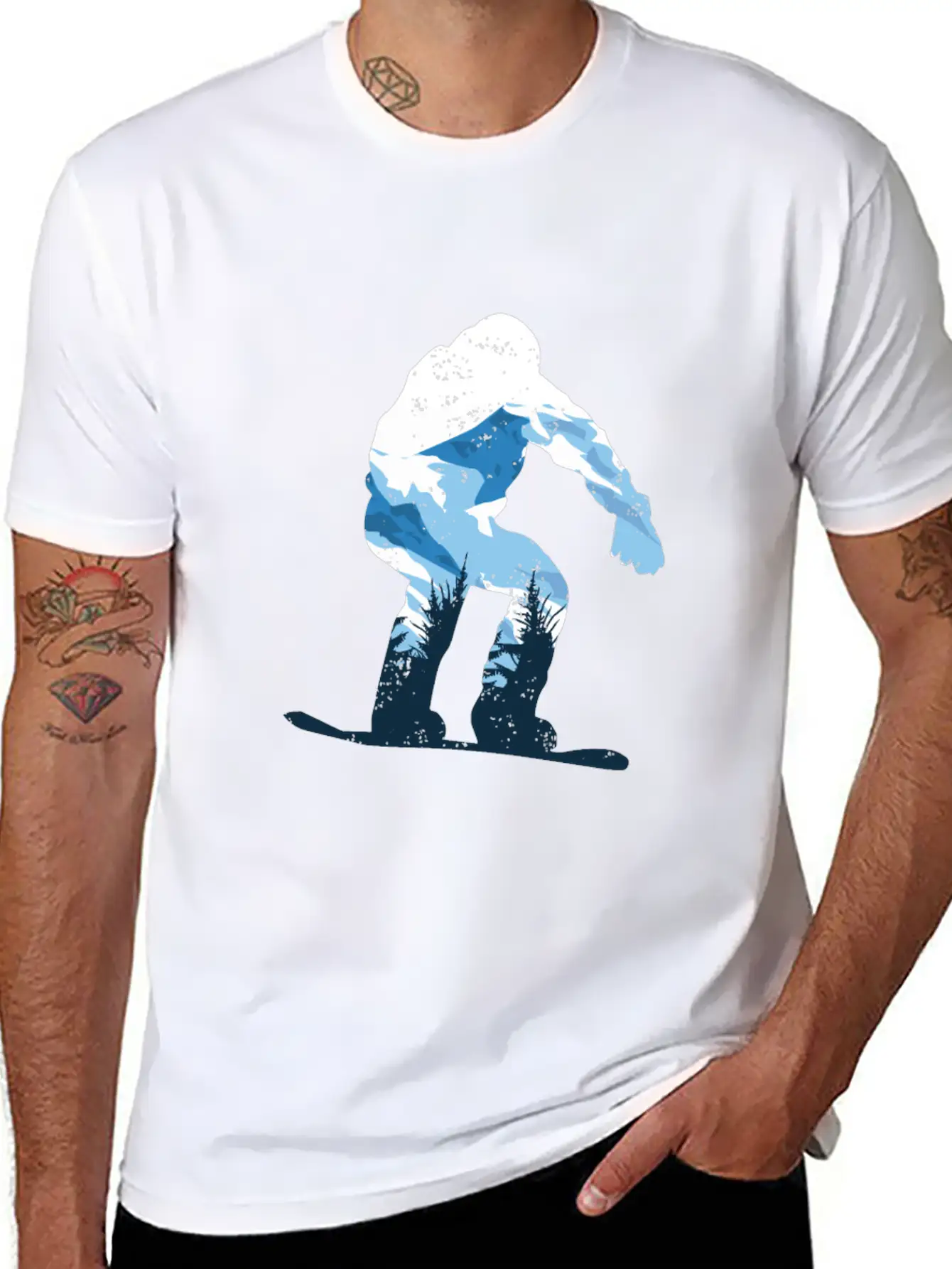 Snowboarding Snow Mountain Timeless Short Sleeve Tee – Comfy And Minimalist Design