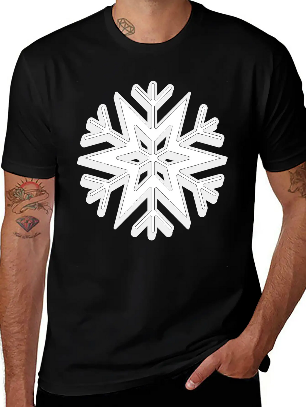 Snowflake Stylish Christmas Classic Cotton Tee – Unisex Comfort For Any Season