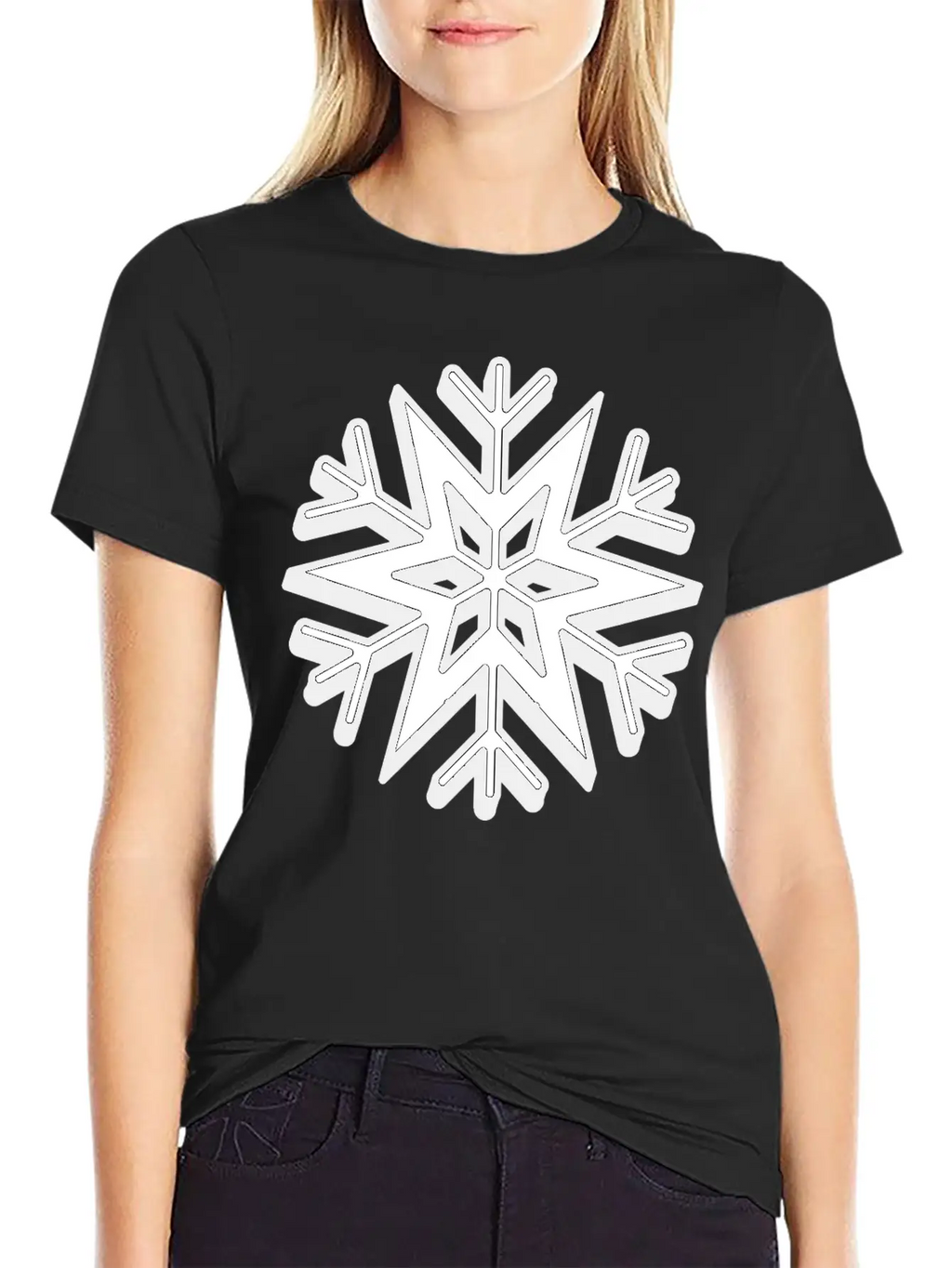 Snowflake Stylish Christmas Classic Cotton Tee – Unisex Comfort For Any Season