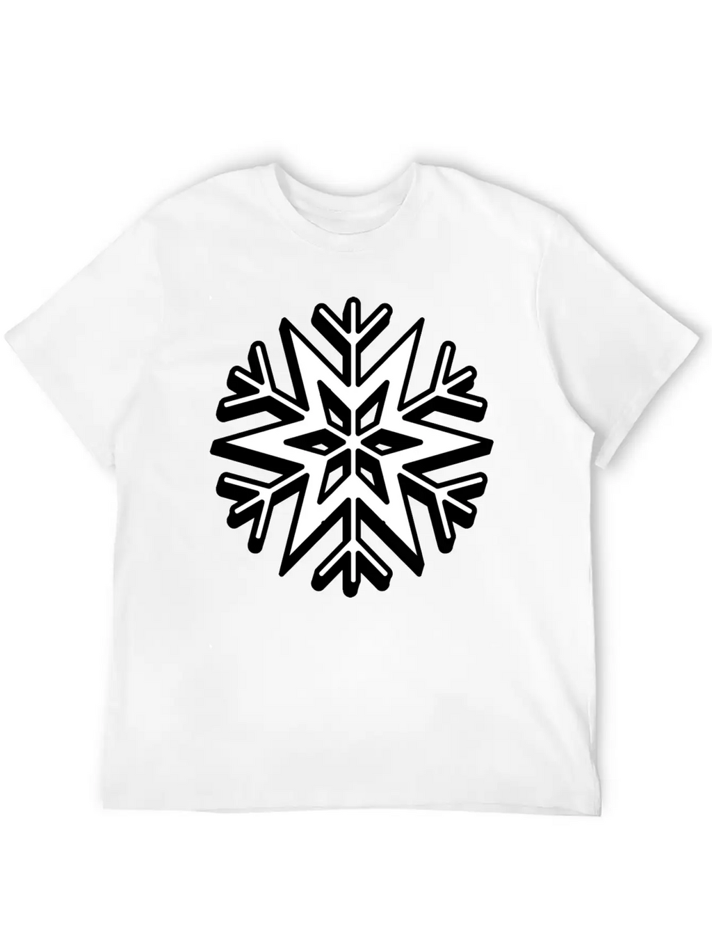 Snowflake Stylish Christmas Classic Cotton Tee – Unisex Comfort For Any Season