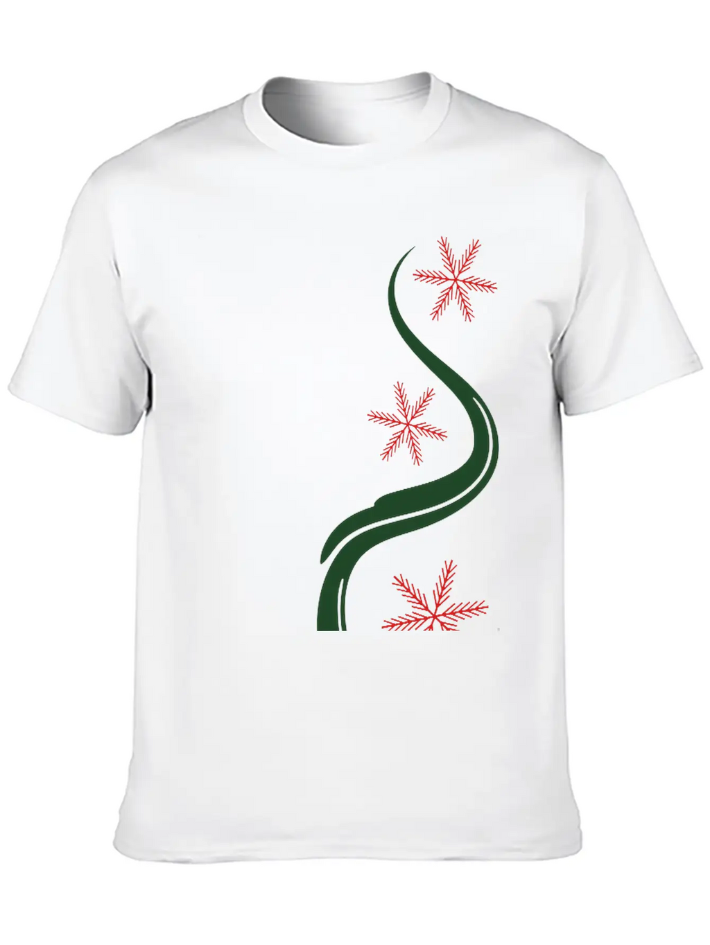 Snowflakes Christmas Line Art Classic Cotton Tee – Unisex Comfort For Any Season
