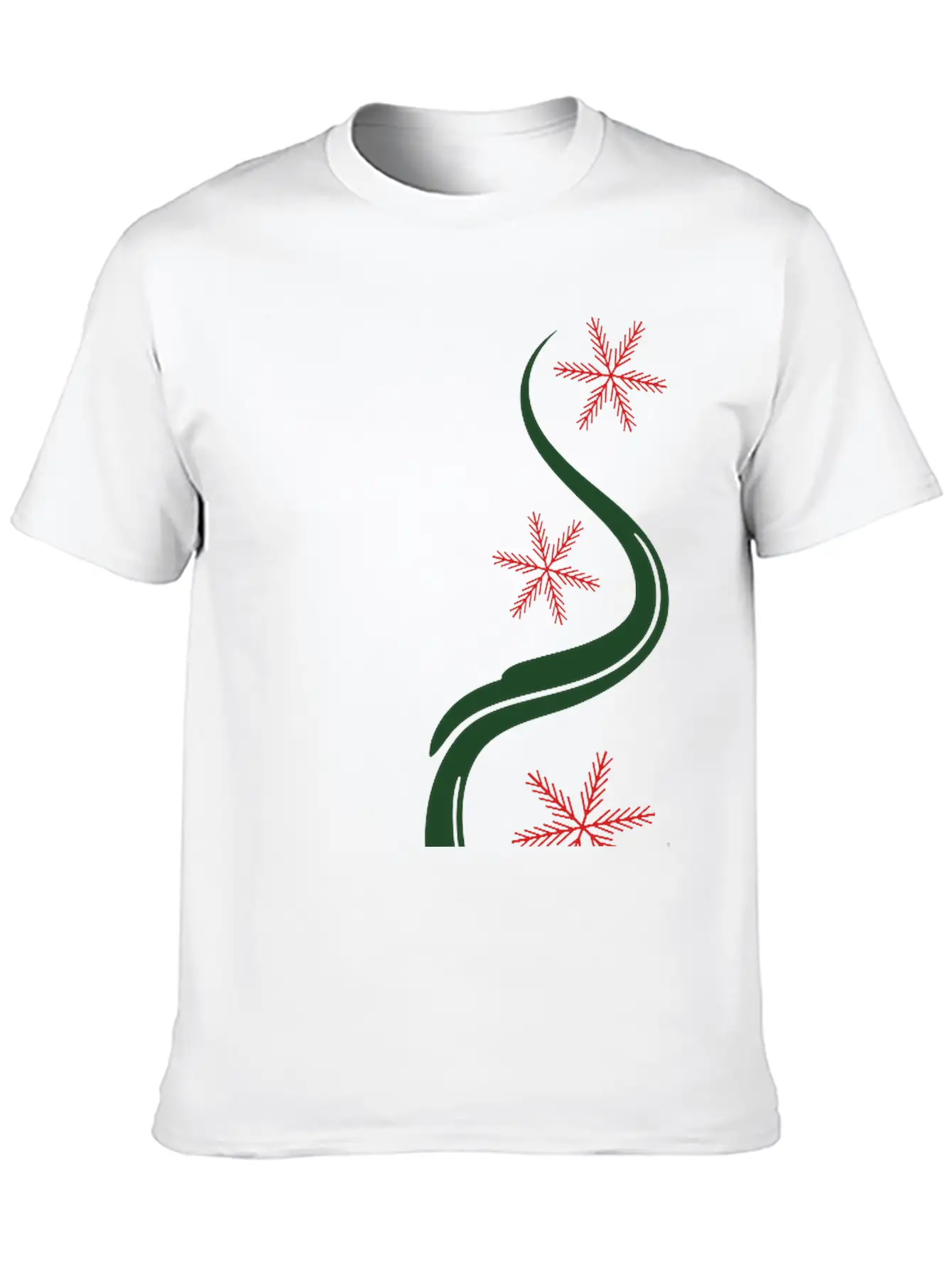 Snowflakes Christmas Line Art Classic Cotton Tee – Unisex Comfort For Any Season